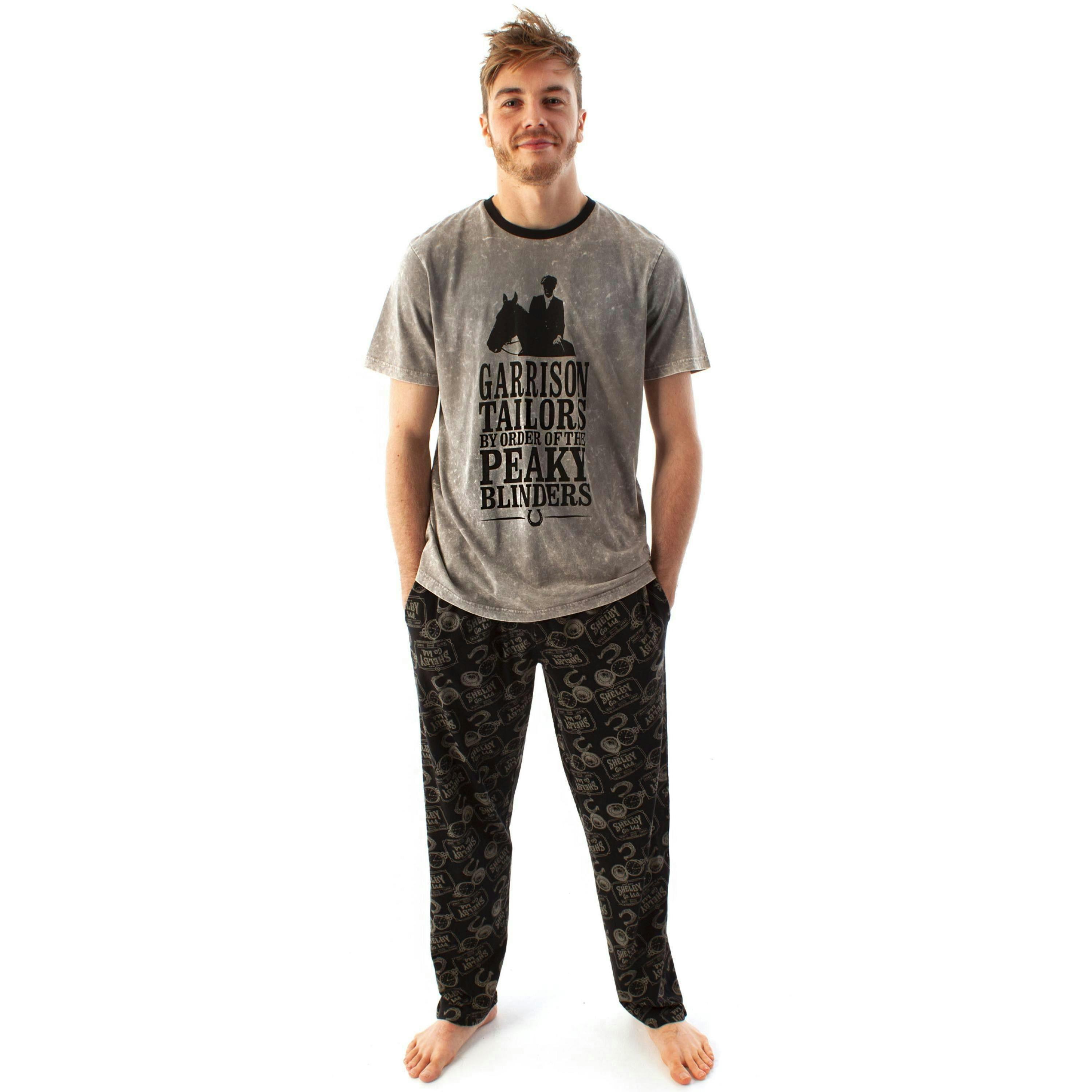 Peaky Blinders Mens Grey Icons T-Shirt and Lounge Pants by Vanilla Underground , view 1 of 6