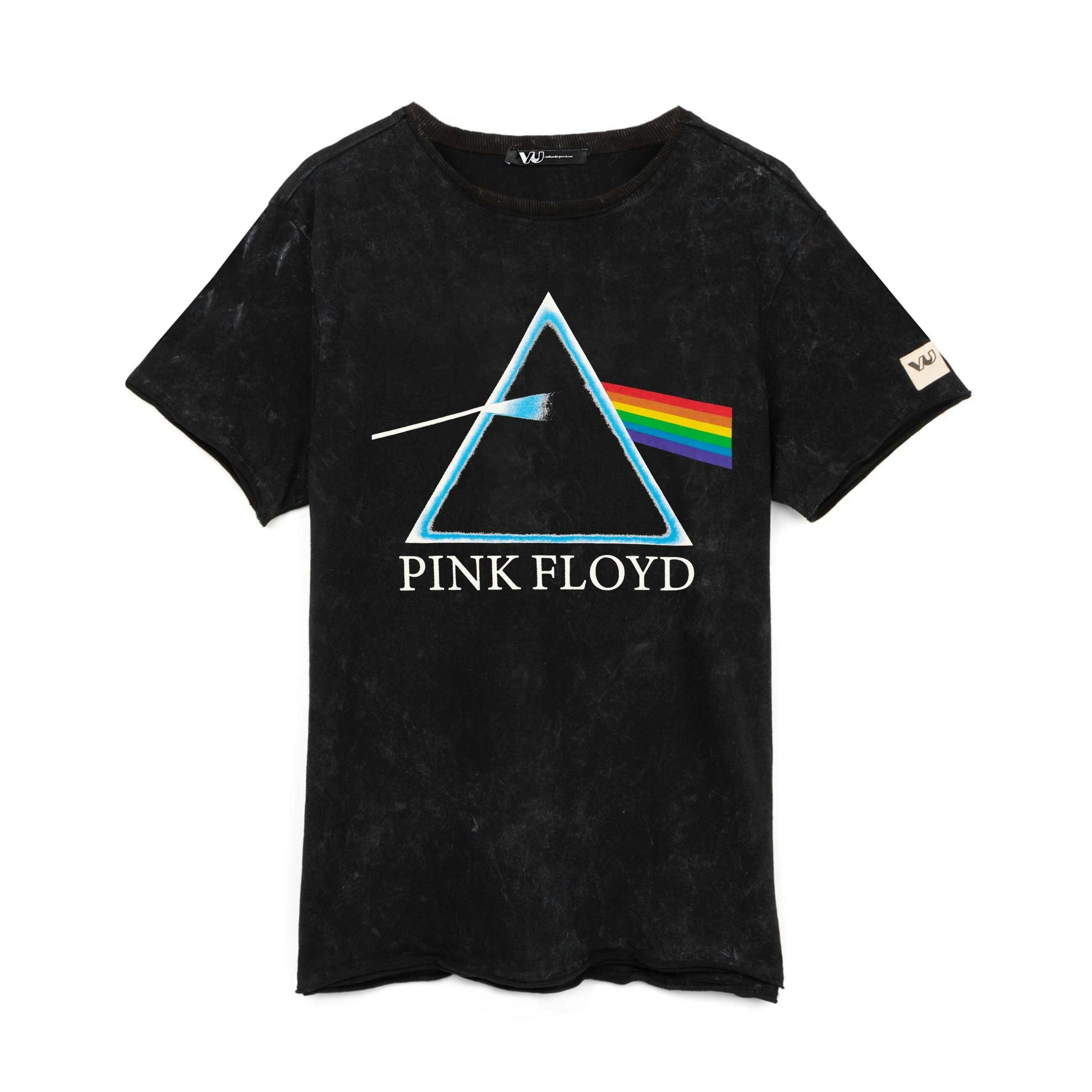 Pink Floyd Unisex Black Album Logo Short Sleeved T-Shirt by Vanilla Underground , view 1 of 6