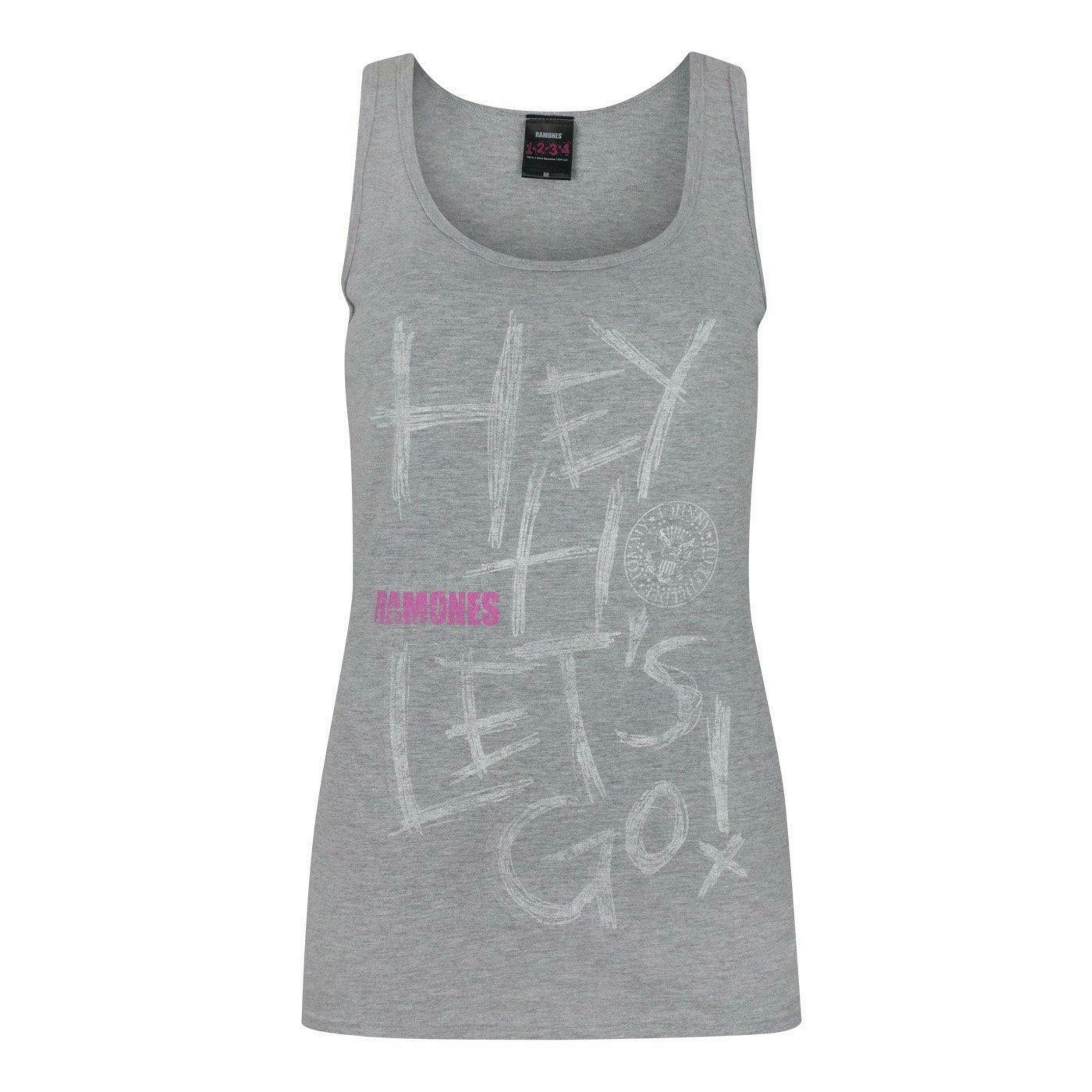 Ramones Womens Grey Text Print Vest by Vanilla Underground , view 1 of 4