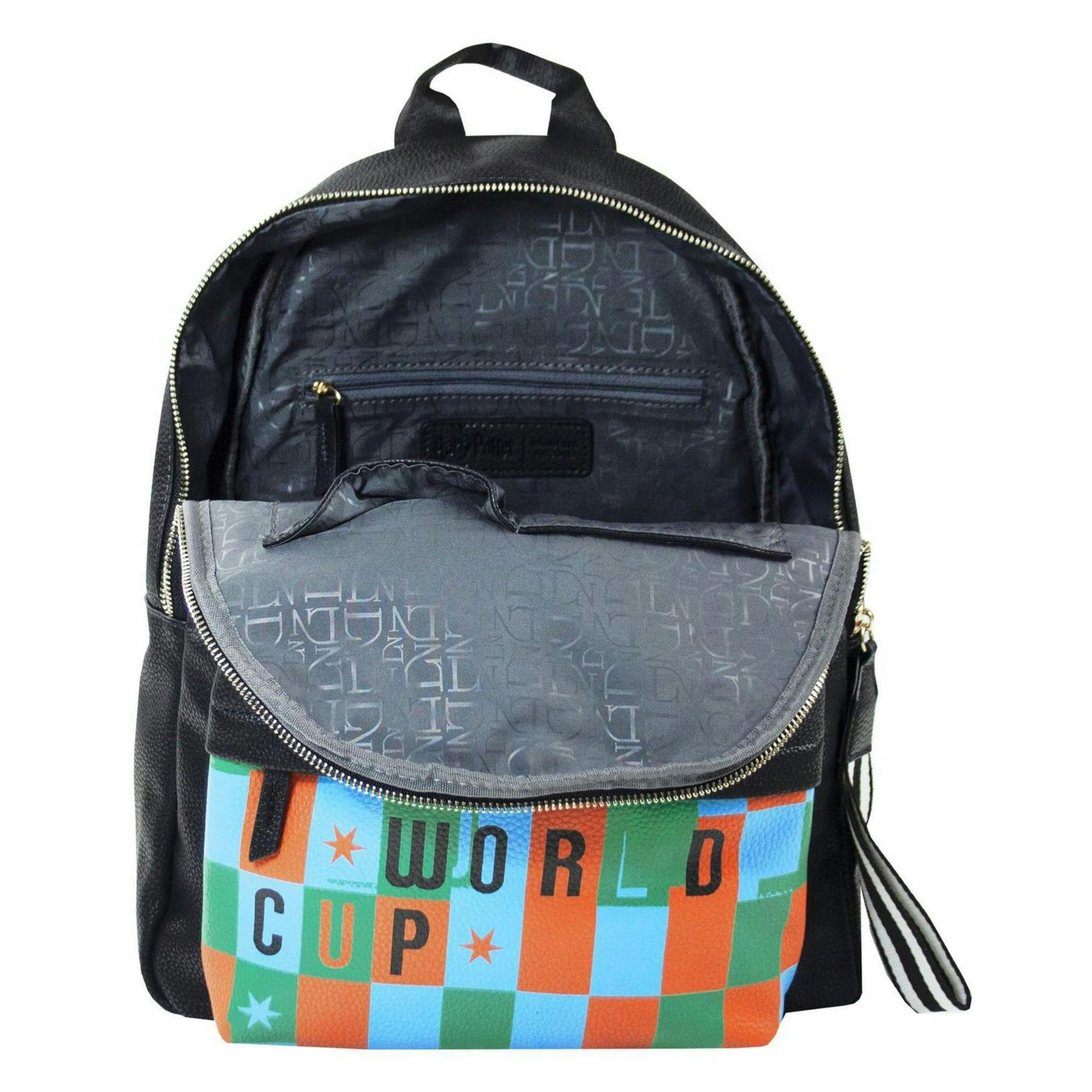 Danielle Nicole Womens Black Quidditch World Cup Text Backpack (One Size) by Vanilla Underground , view 2 of 3