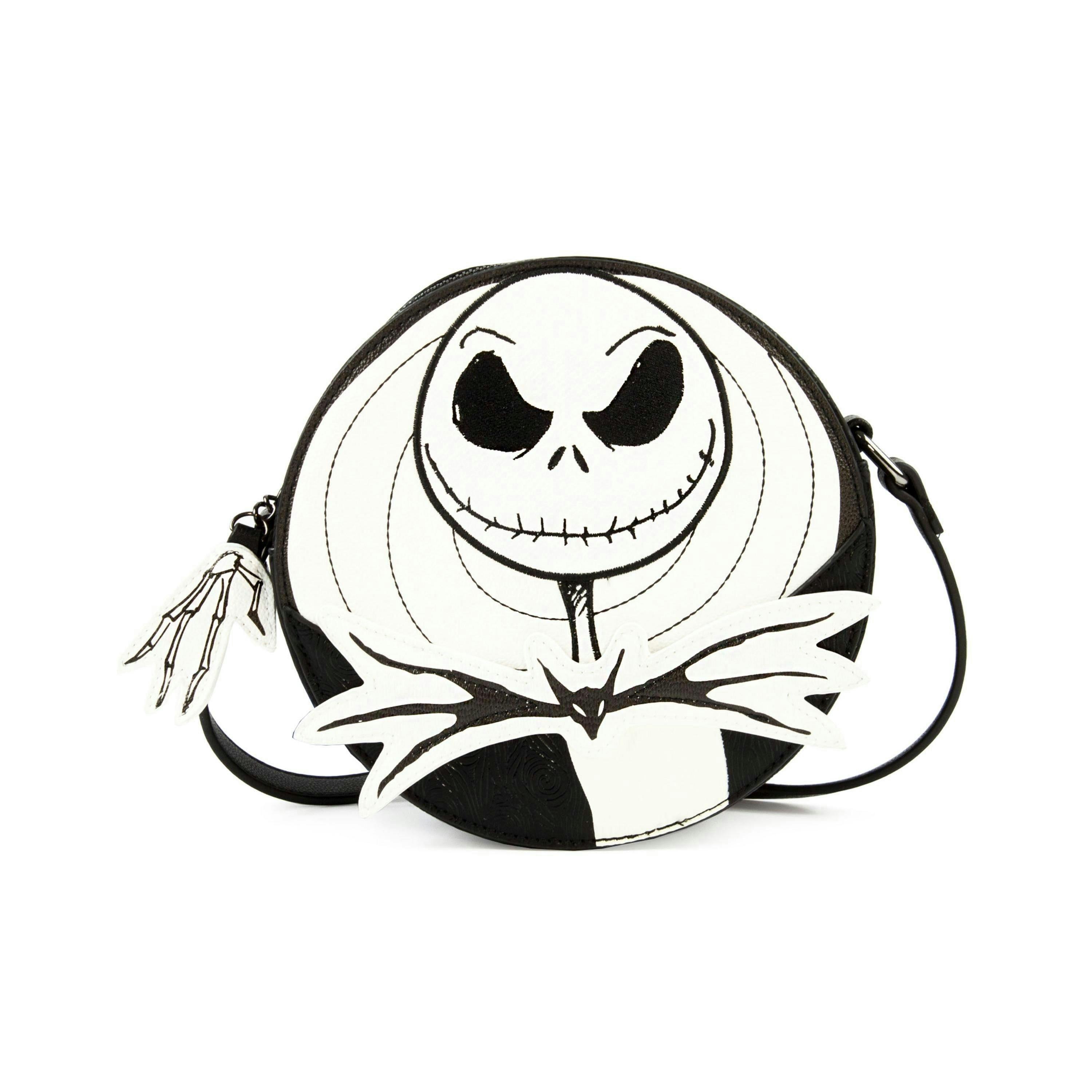 Danielle Nicole The Nightmare Before Christmas Womens White Jack Skellington Cross Body Bag (One Size) by Vanilla Underground , view 3 of 4