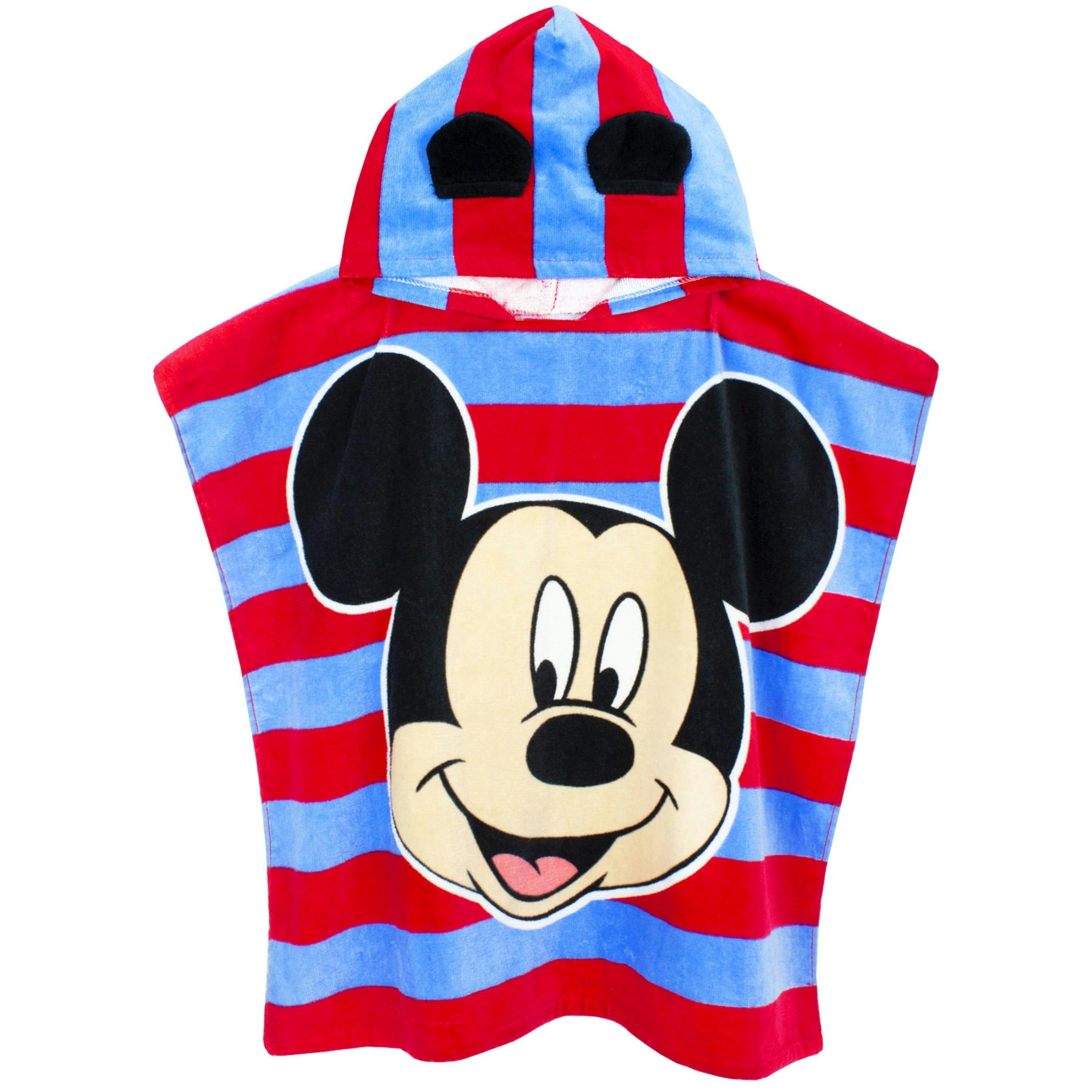 Disney Unisex Kids Red Mickey Mouse Poncho Towel (One Size) by Vanilla Underground , view 1 of 5