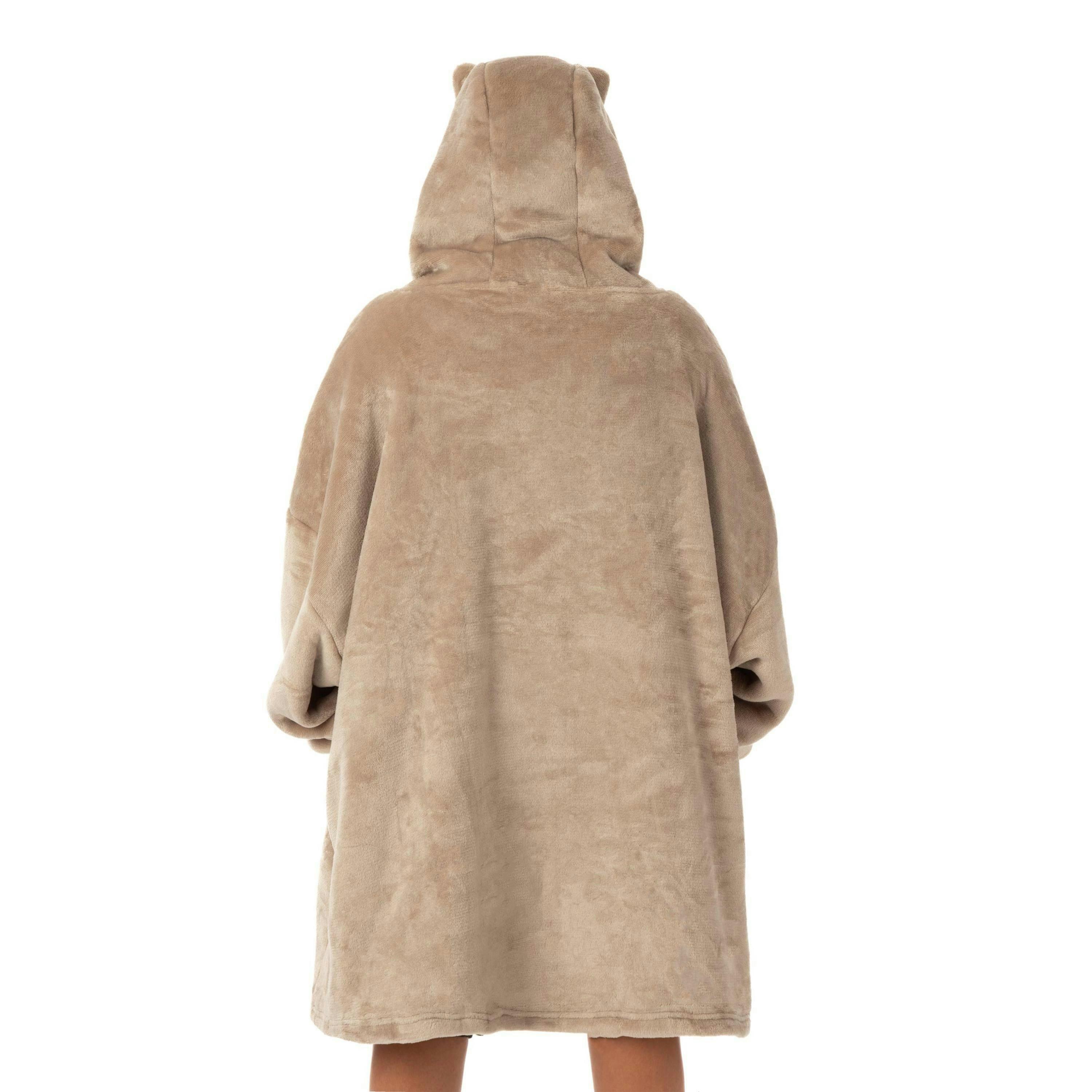 Pusheen Womens Brown Character Face Blanket Hoodie (One Size) by Vanilla Underground , view 2 of 6