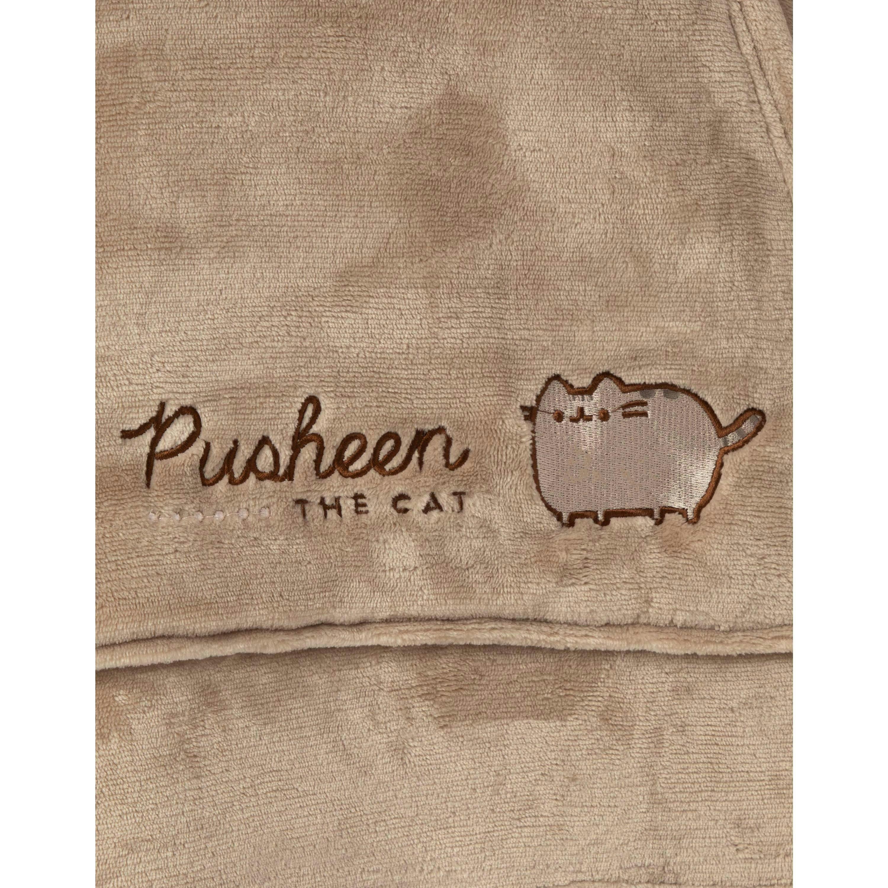 Pusheen Womens Brown Character Face Blanket Hoodie (One Size) by Vanilla Underground , view 3 of 6