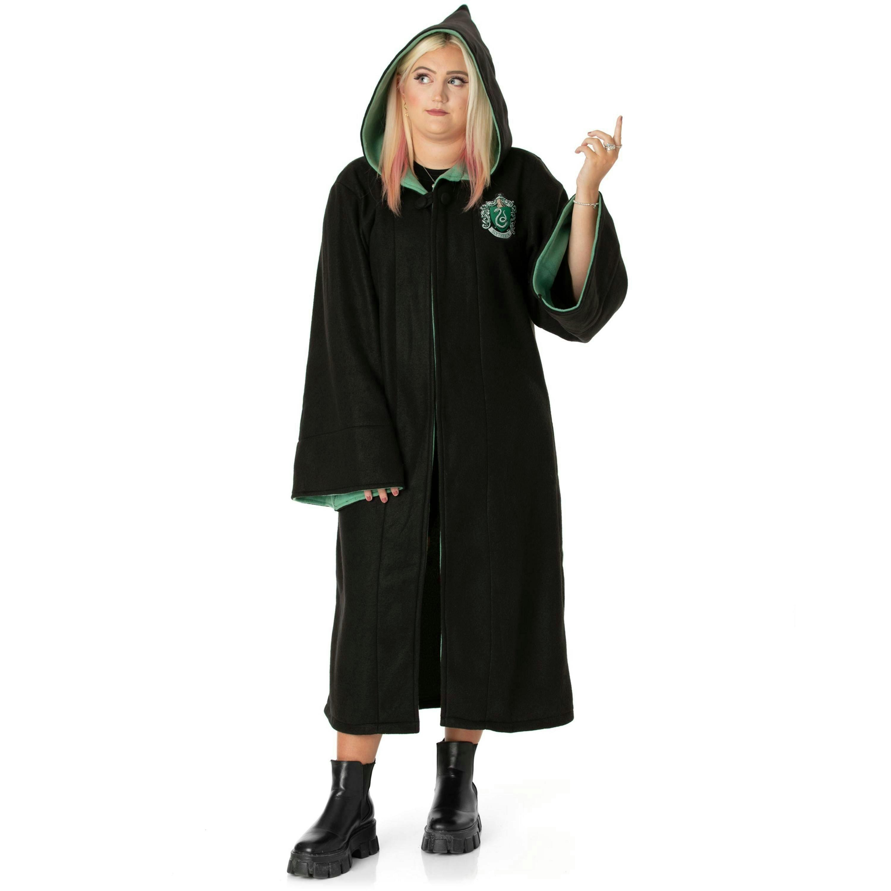 Harry Potter Unisex Black Gryffindor, Slytherin, Hufflepuff, Ravenclaw Gown (One Size) by Vanilla Underground , view 1 of 6