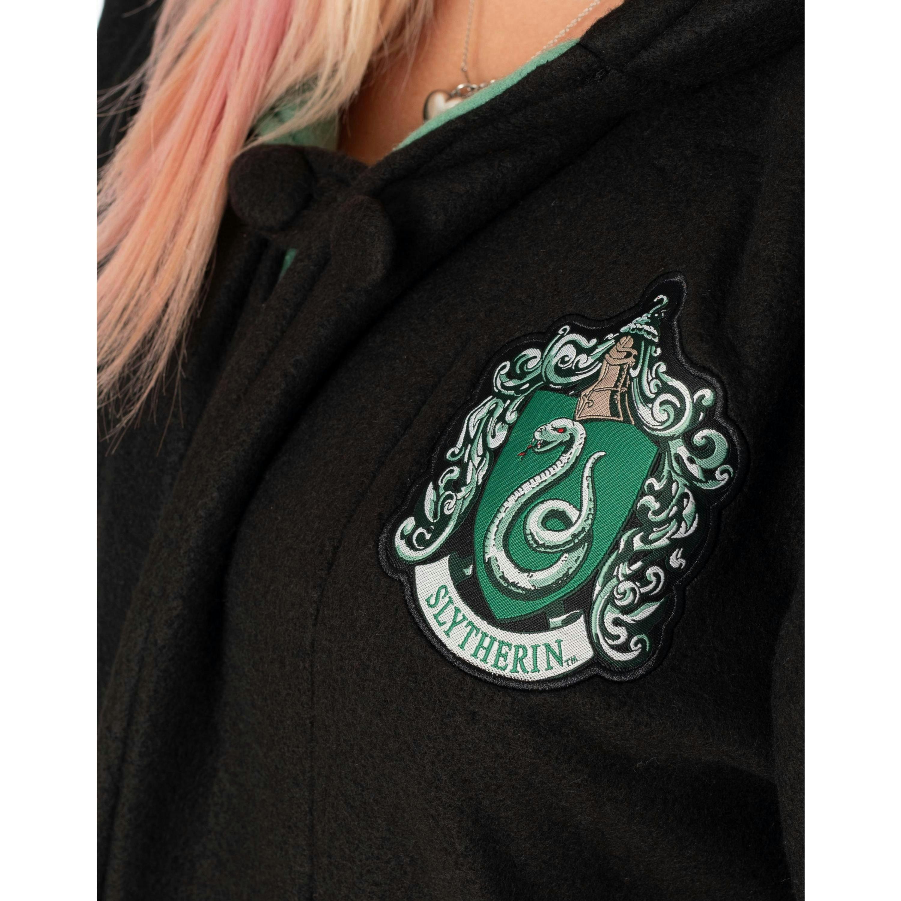 Harry Potter Unisex Black Gryffindor, Slytherin, Hufflepuff, Ravenclaw Gown (One Size) by Vanilla Underground , view 4 of 6