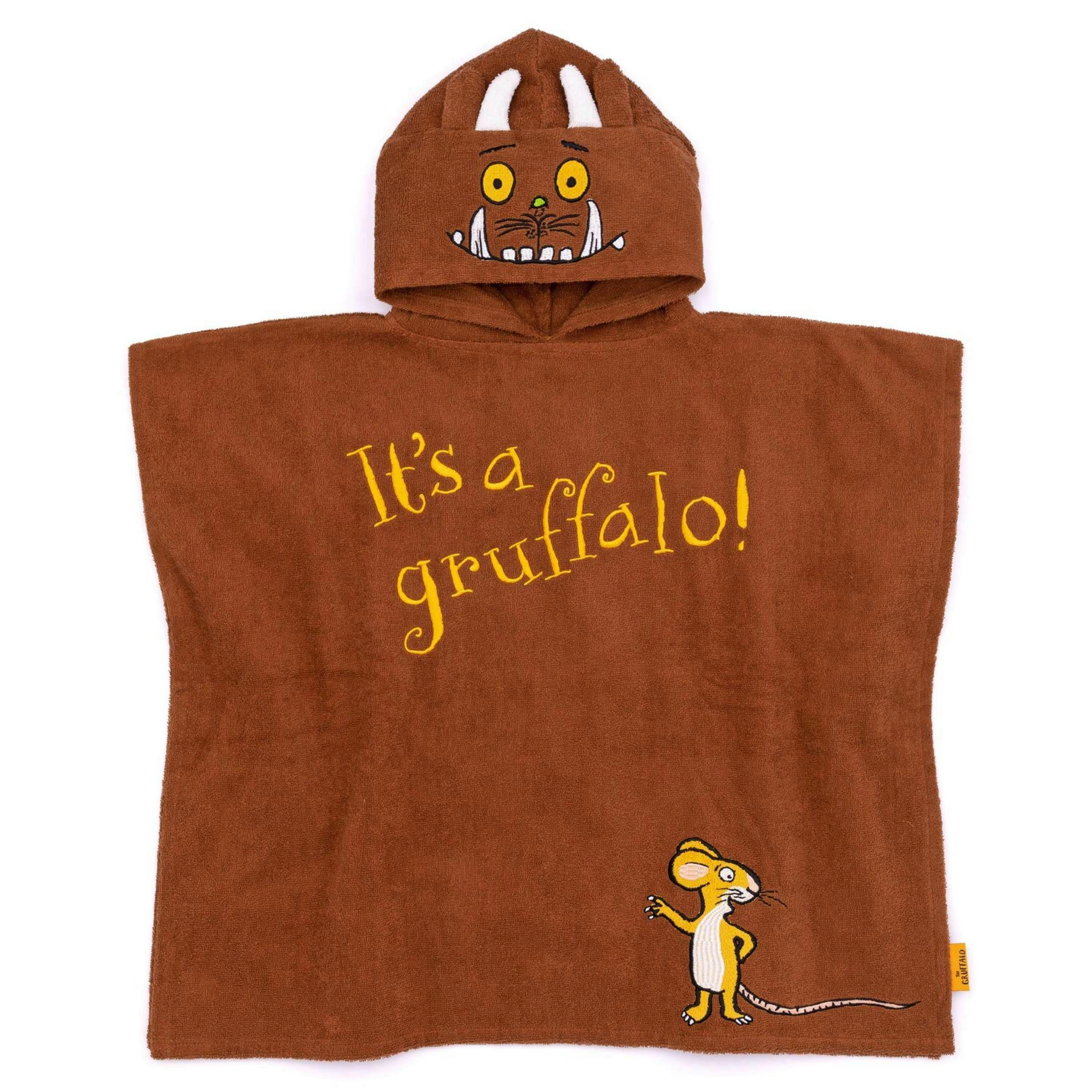 Gruffalo & Friends Unisex Kids Brown Poncho Towel (One Size) by Vanilla Underground , view 1 of 6