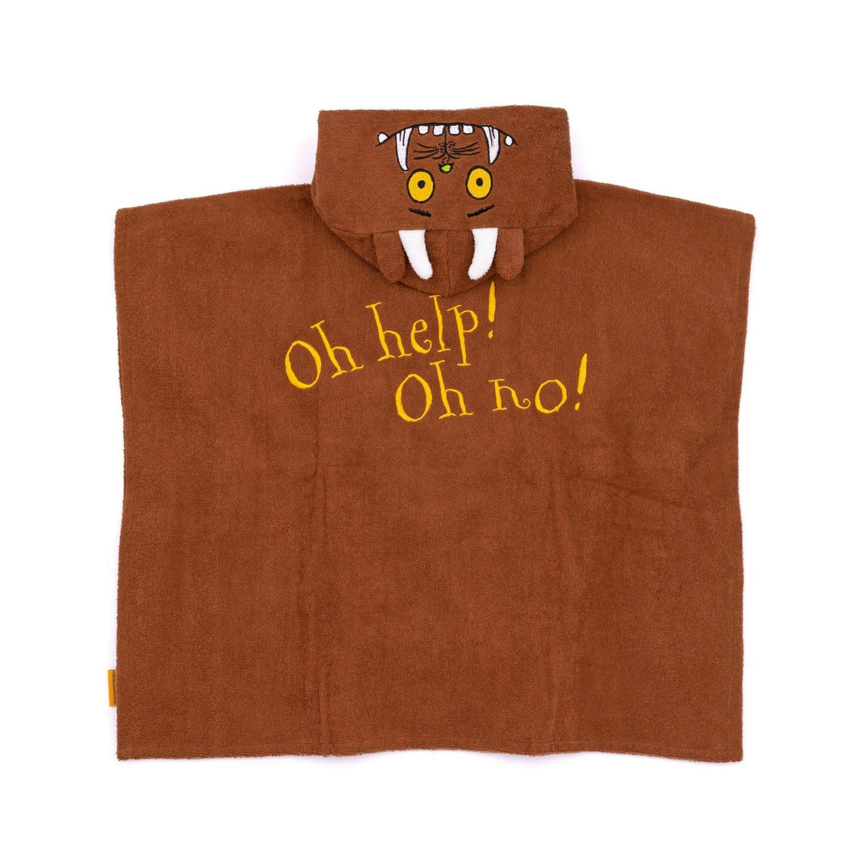 Gruffalo & Friends Unisex Kids Brown Poncho Towel (One Size) by Vanilla Underground , view 2 of 6