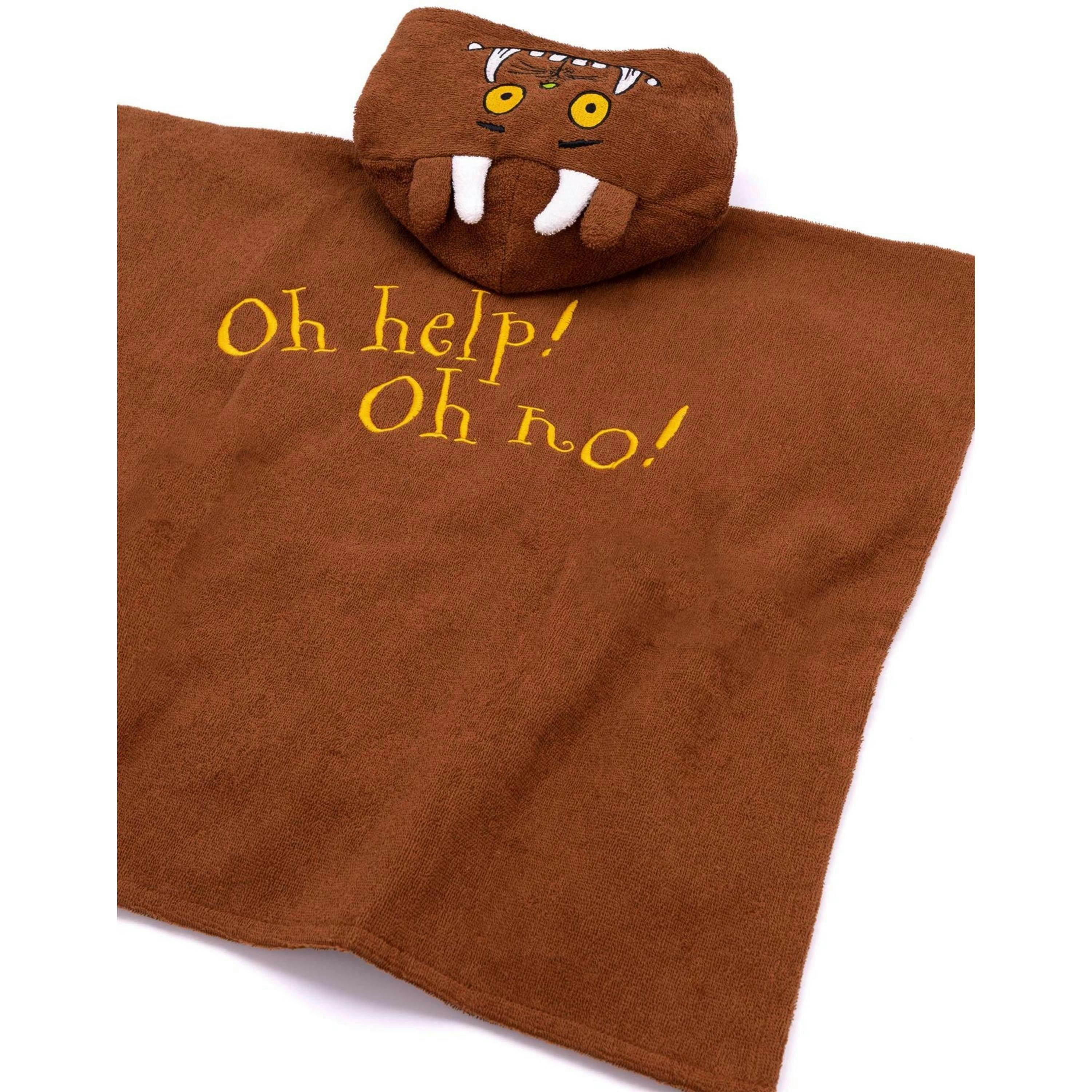 Gruffalo & Friends Unisex Kids Brown Poncho Towel (One Size) by Vanilla Underground , view 4 of 6