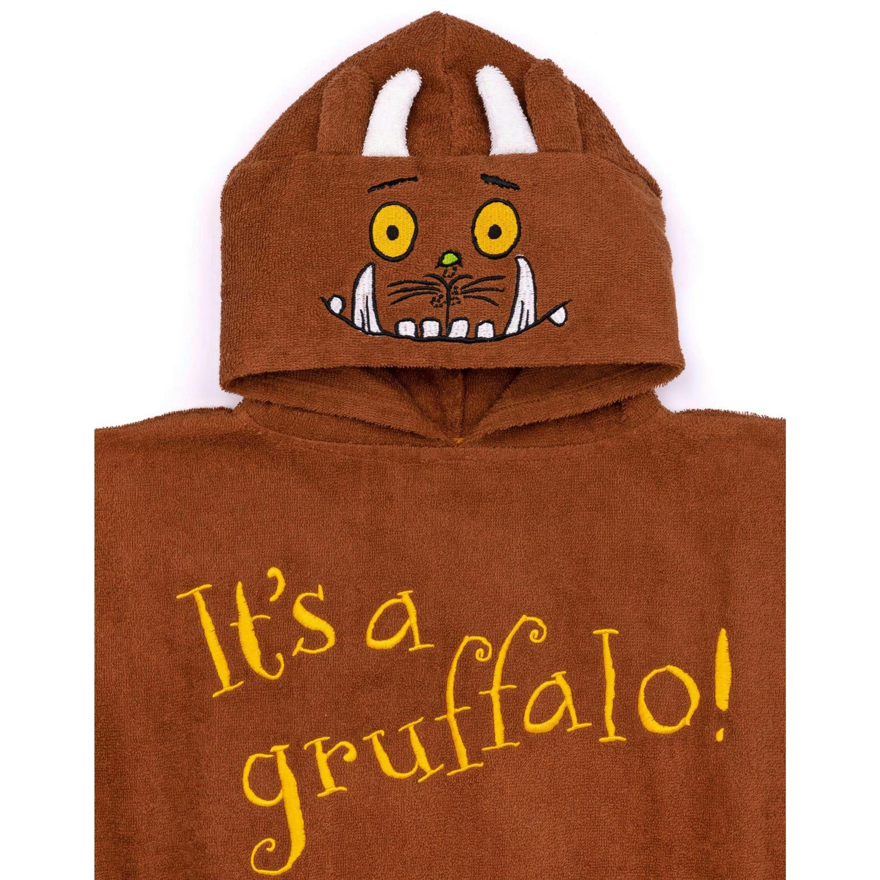 Gruffalo & Friends Unisex Kids Brown Poncho Towel (One Size) by Vanilla Underground , view 5 of 6