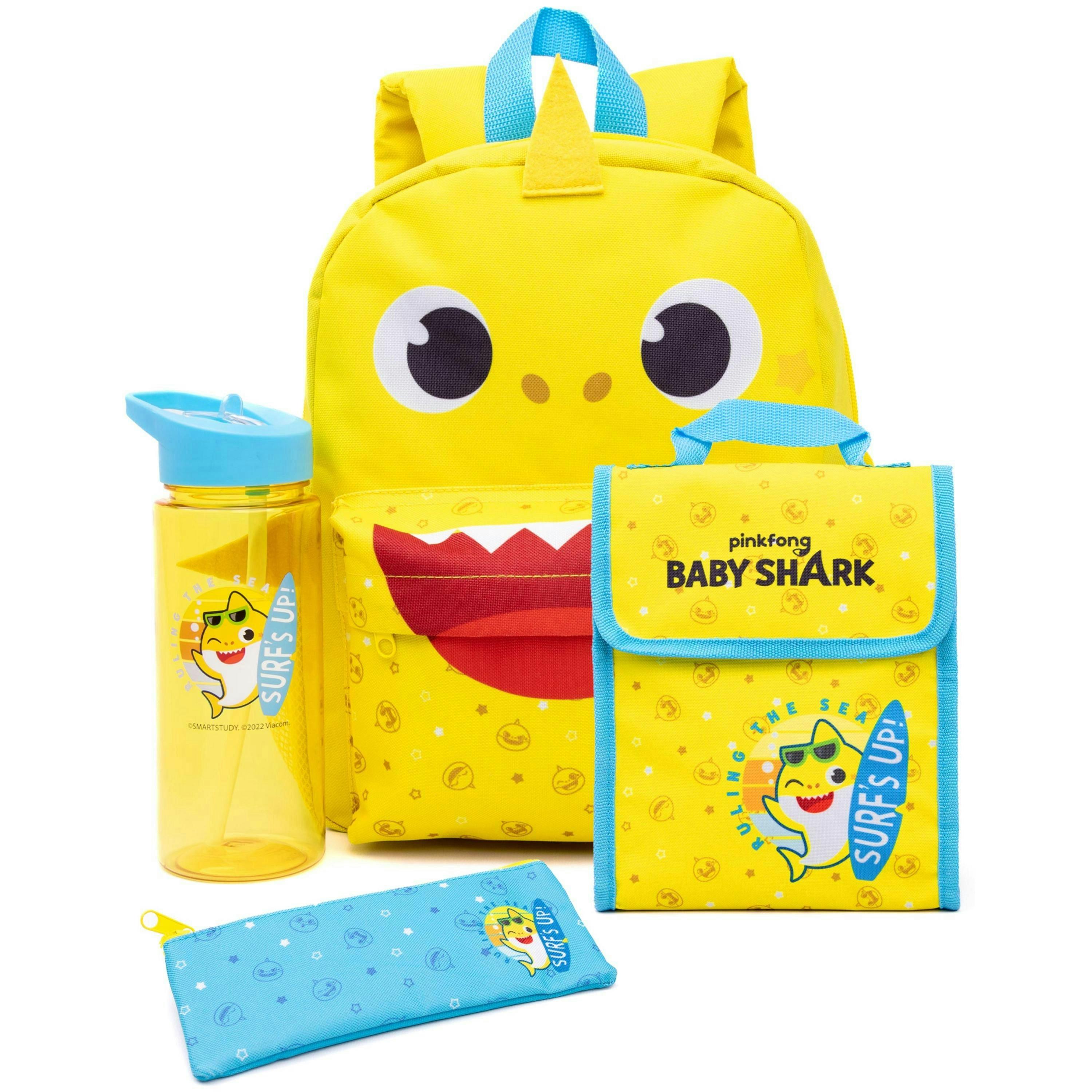 Baby Shark Unisex Kids Multicoloured Placement Print'S / All-Over Print 4 Piece Backpack Set (One Size) by Vanilla Underground , view 1 of 6