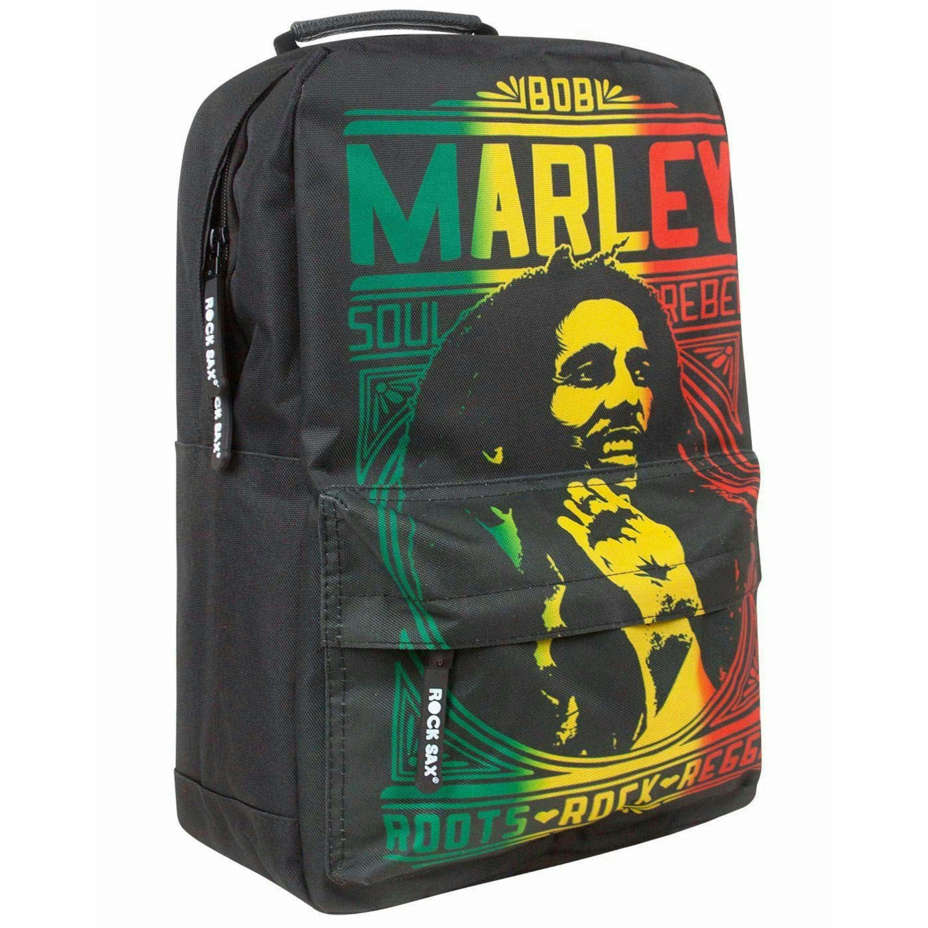 Rock Sax Unisex Black Bob Marley Backpack (One Size) [dis] by Vanilla Underground , view 1 of 4