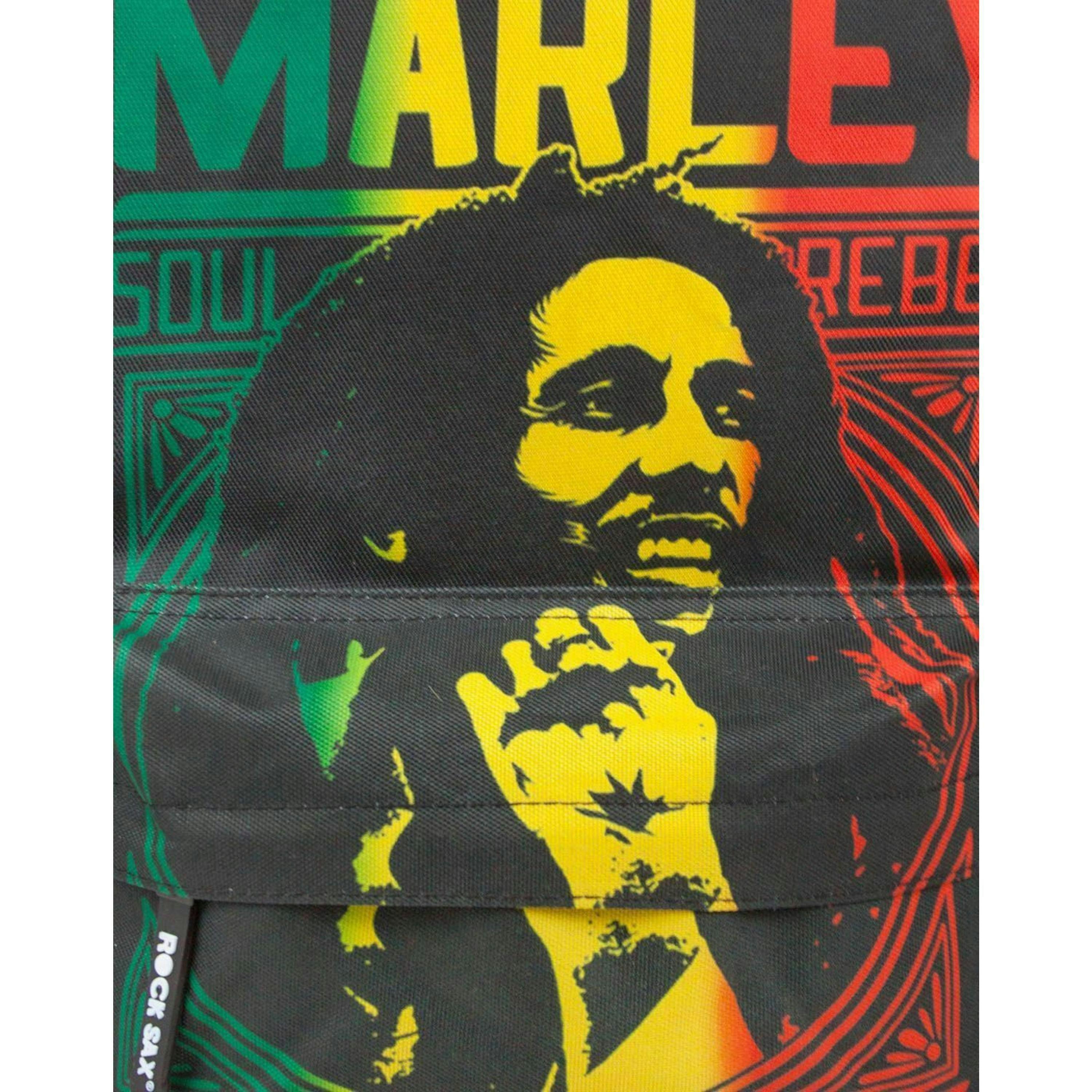 Rock Sax Unisex Black Bob Marley Backpack (One Size) [dis] by Vanilla Underground , view 3 of 4