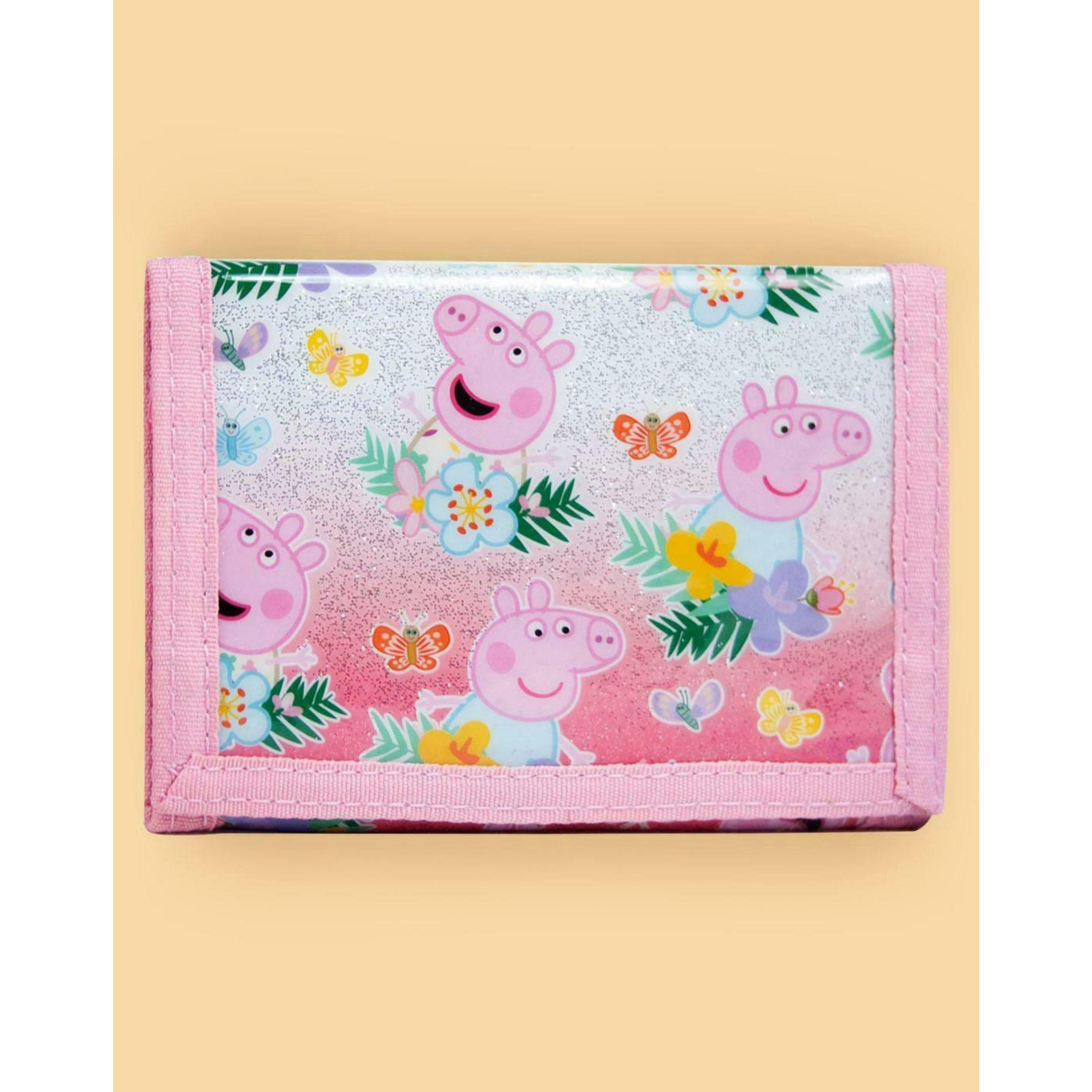 Peppa Pig Girls Pink Character Velcro Wallet (One Size) by Vanilla Underground , view 2 of 5