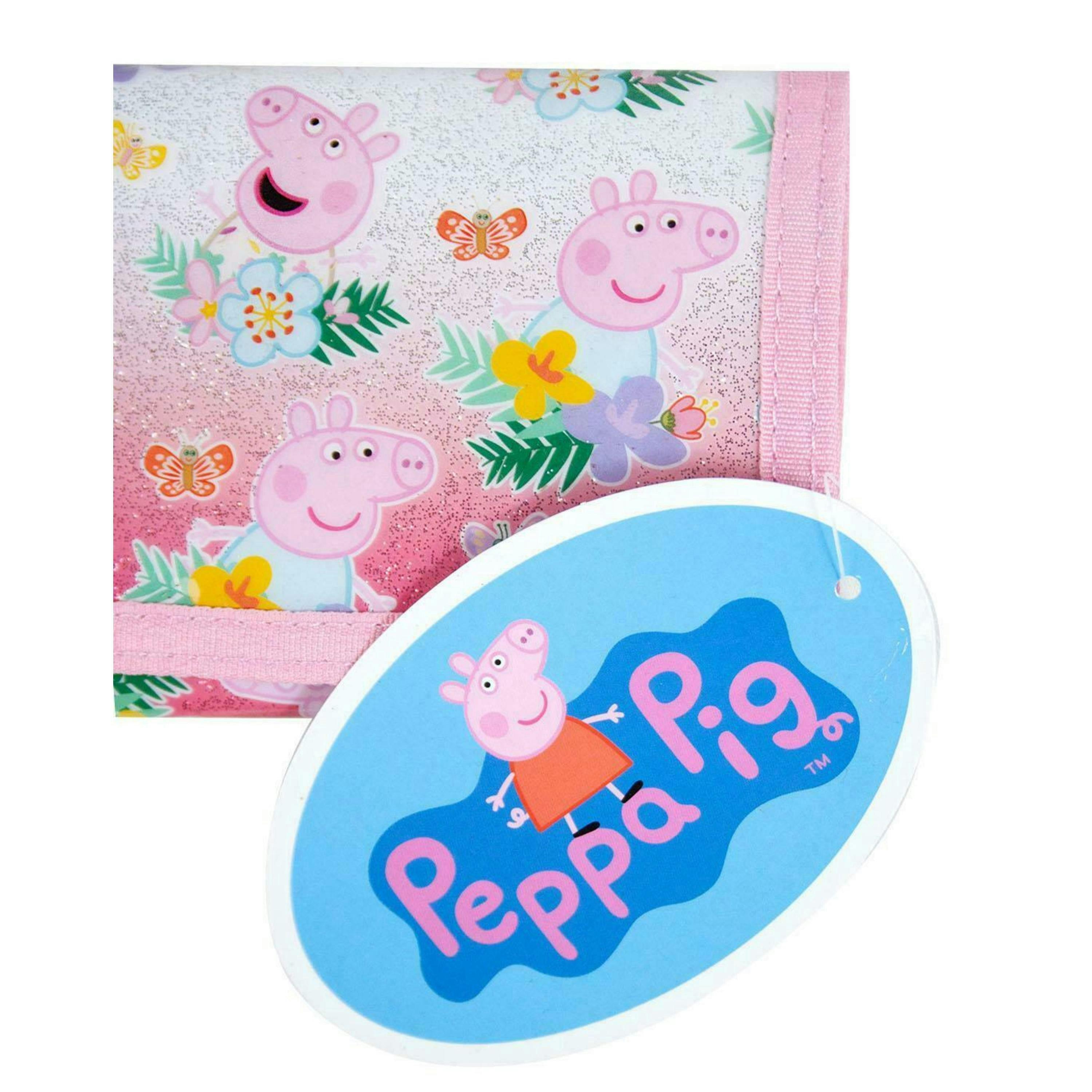 Peppa Pig Girls Pink Character Velcro Wallet (One Size) by Vanilla Underground , view 5 of 5