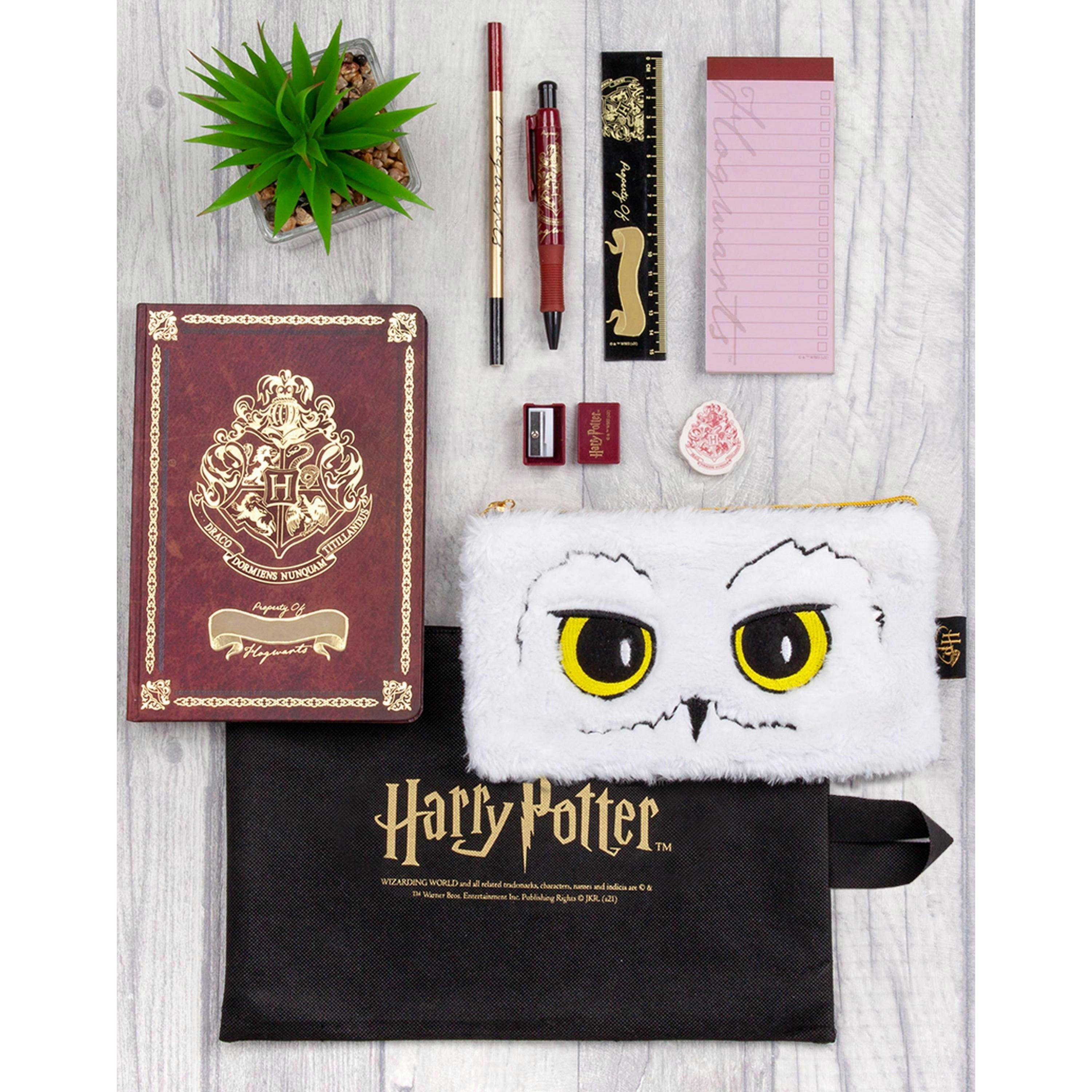 Harry Potter Womens Red Hedwig Hogwarts Crest Logo Stationery Set (One Size) by Vanilla Underground , view 3 of 6