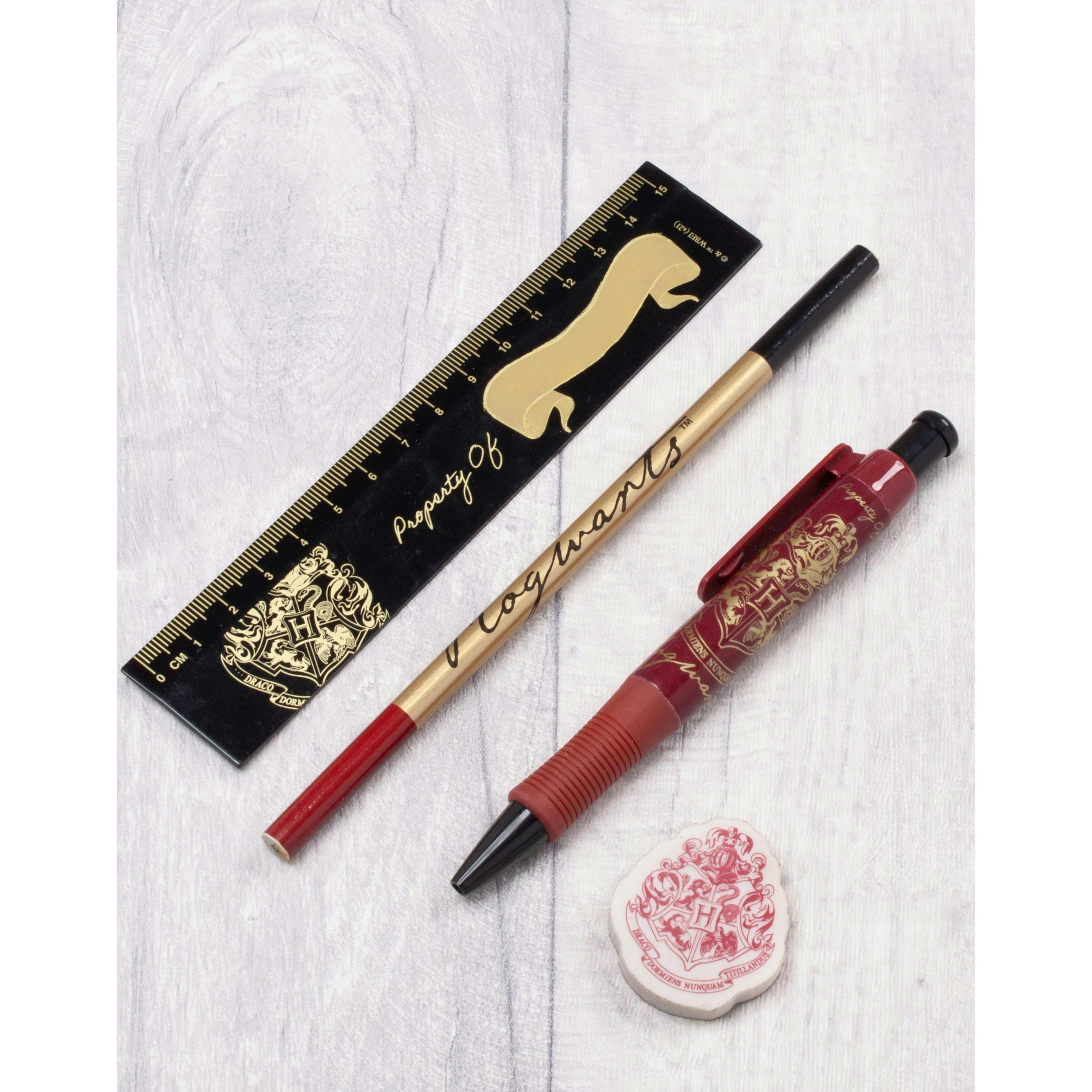 Harry Potter Womens Red Hedwig Hogwarts Crest Logo Stationery Set (One Size) by Vanilla Underground , view 5 of 6