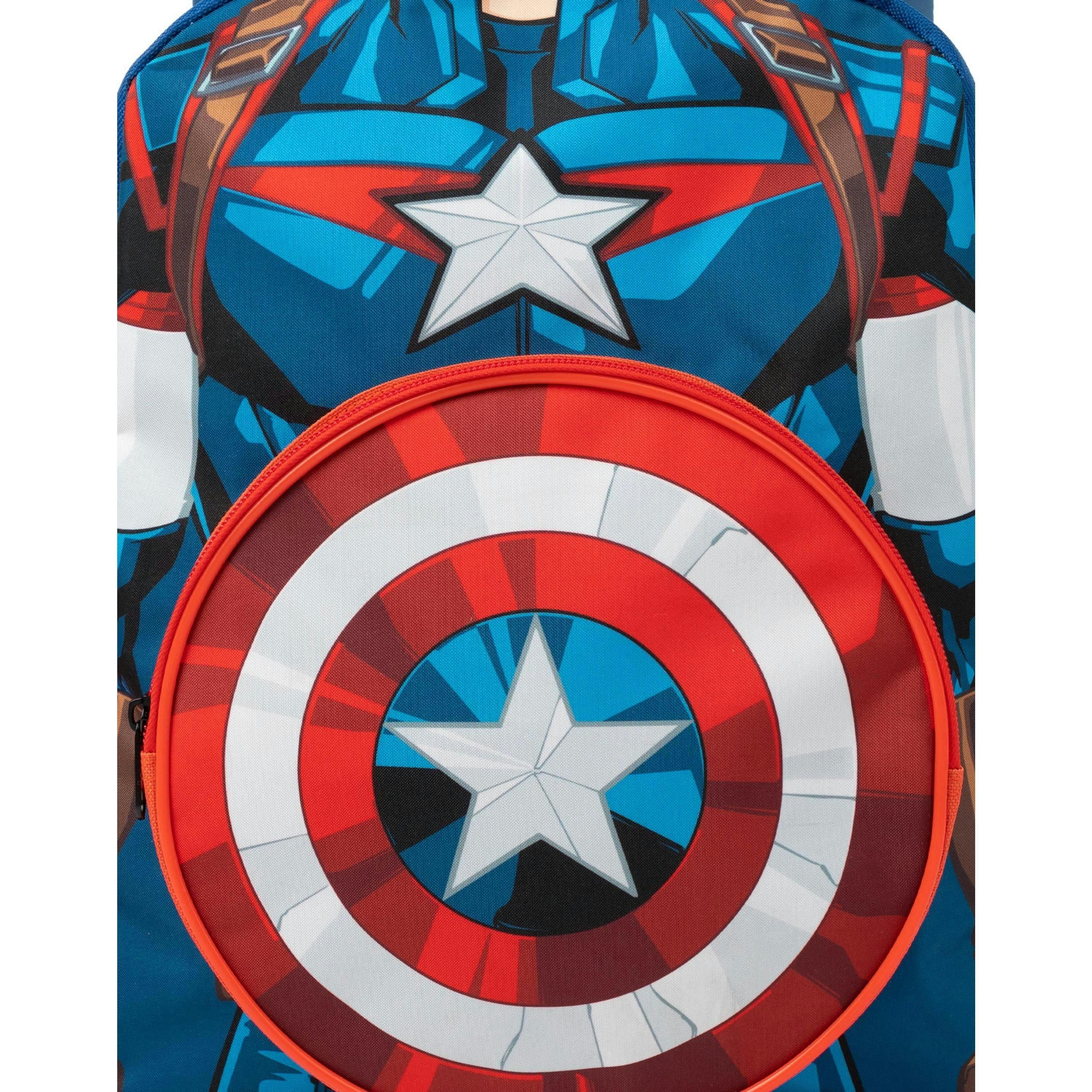 Marvel Avengers Boys Blue Iron Man , Hulk & Captain America 4 Piece Backpack Set (One Size) by Vanilla Underground , view 2 of 6