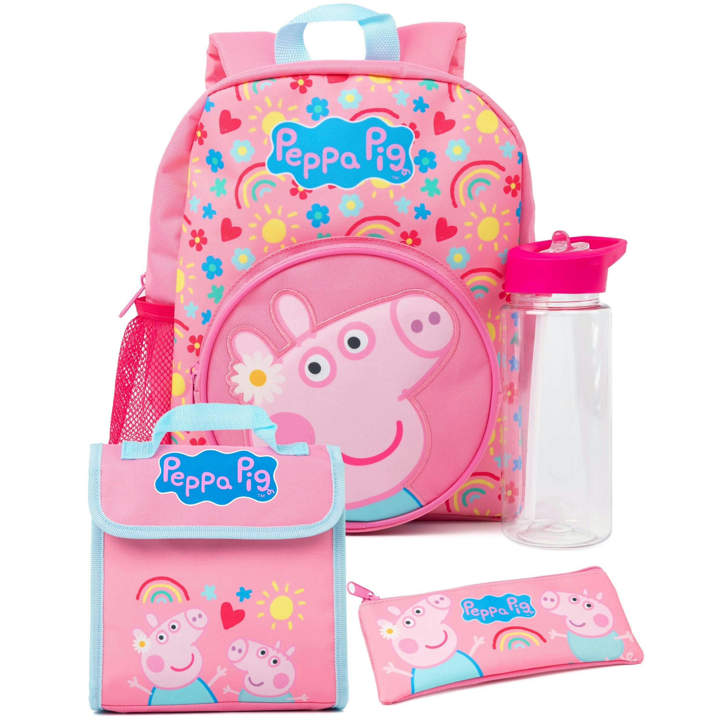 Peppa Pig Girls Pink Character 4 Piece Backpack Set (One Size) by Vanilla Underground , view 1 of 6
