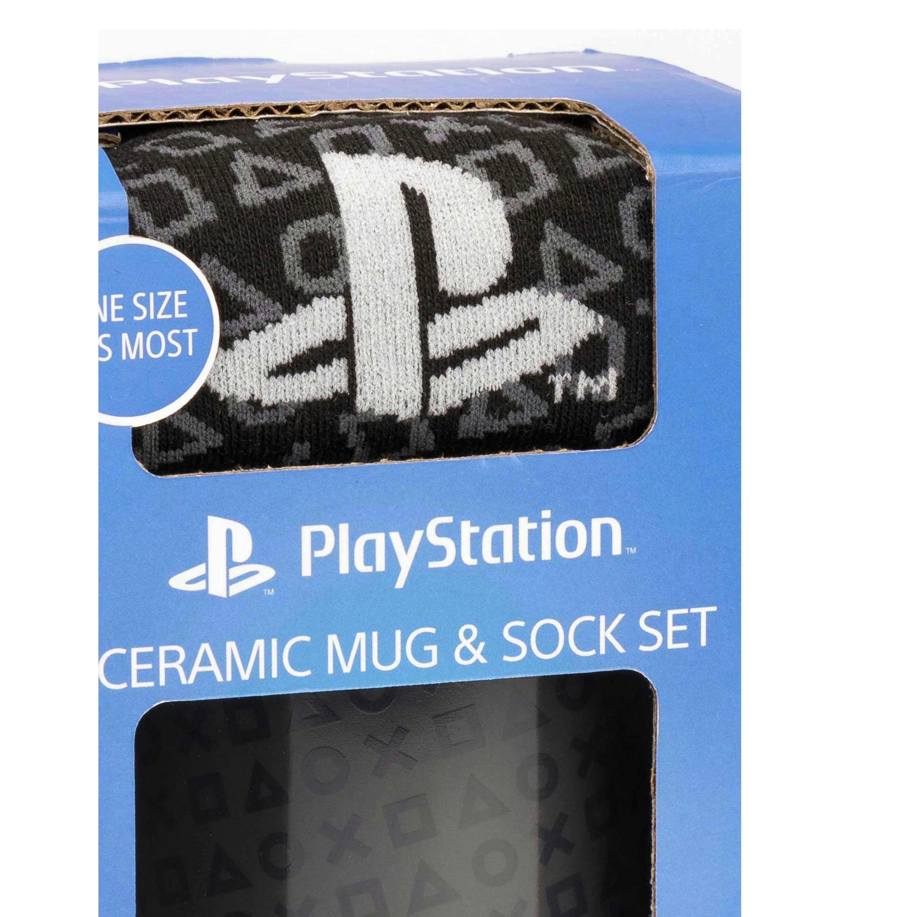 PlayStation Mens Blue Logo & Controller Symbols Print - Boxed Set Mug and Sock Gift Set (One Size) [dis] by Vanilla Underground , view 4 of 6