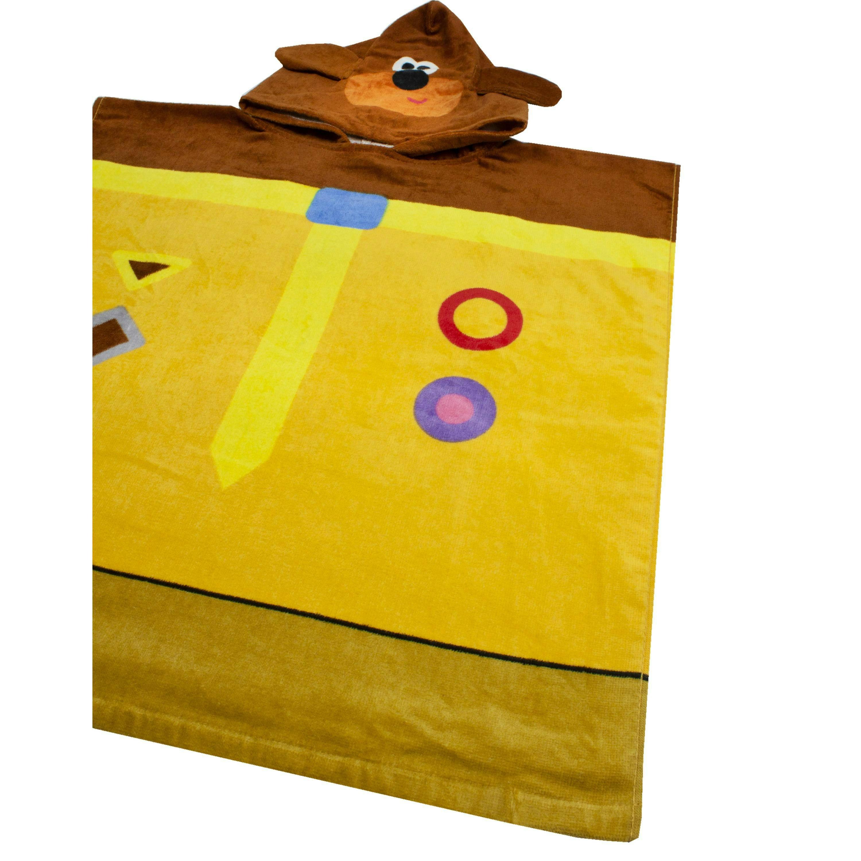 Hey Duggee Boys Yellow Duggee 3D Novelty - Dress-Up Style Poncho Towel (One Size) by Vanilla Underground , view 5 of 5
