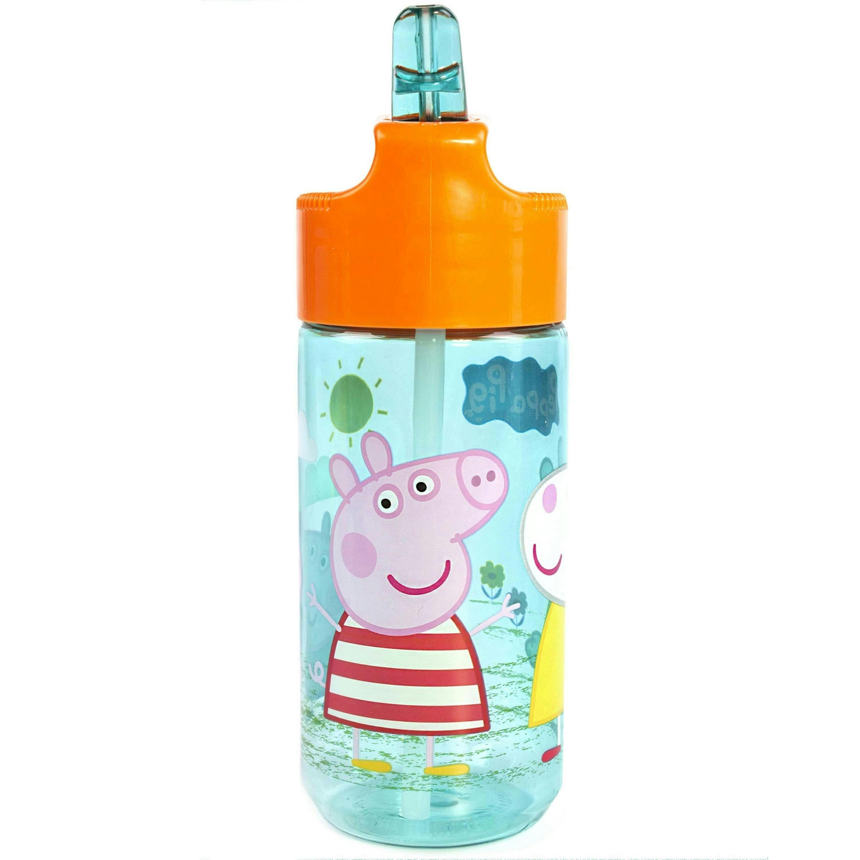 Peppa Pig Girls Blue Multi-Character Placement Prints Lunch Bag Bottle and Snack Pot (One Size) by Vanilla Underground , view 5 of 6