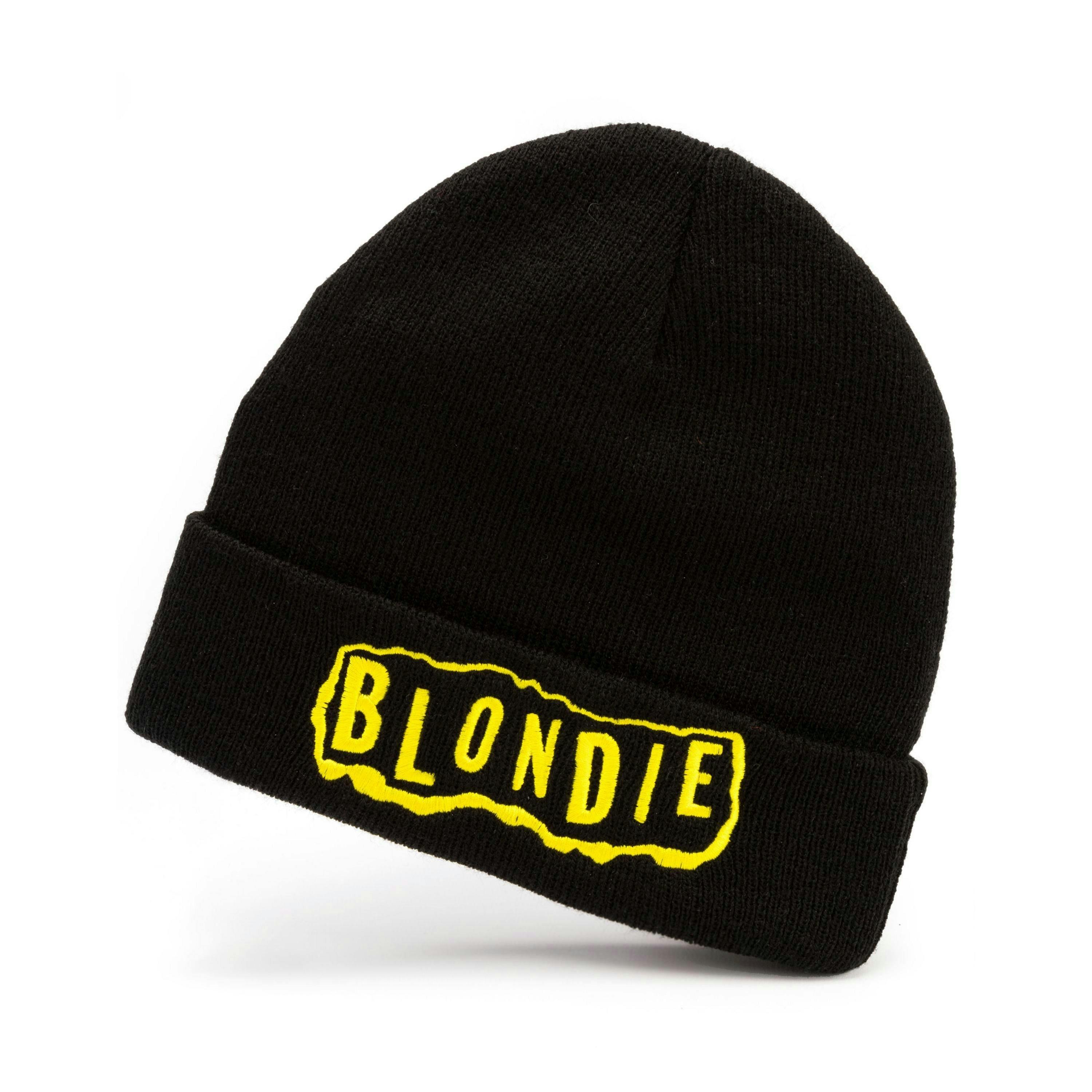 Blondie Mens Black Logo Beanie Hat (One Size) by Vanilla Underground , view 1 of 5