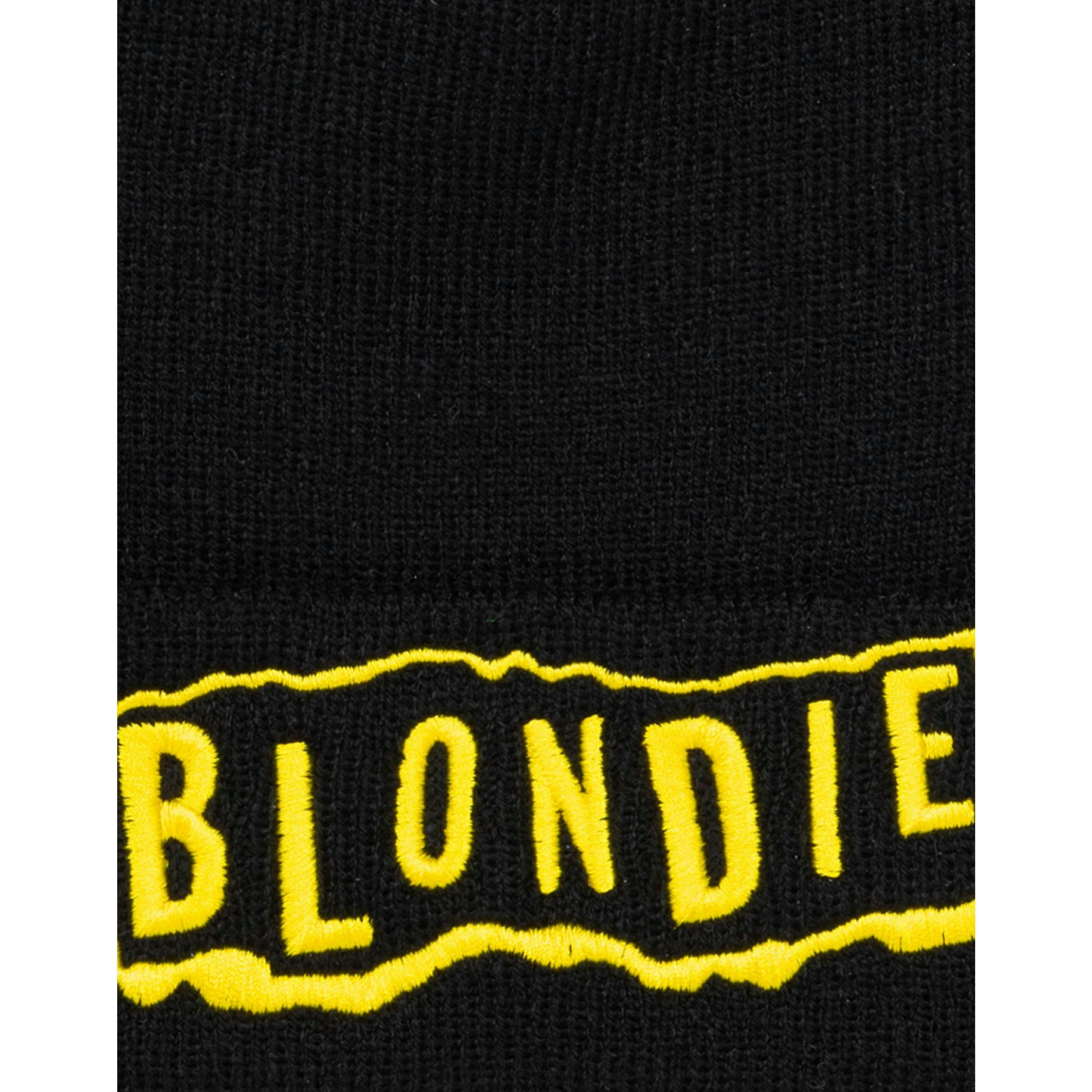 Blondie Mens Black Logo Beanie Hat (One Size) by Vanilla Underground , view 5 of 5