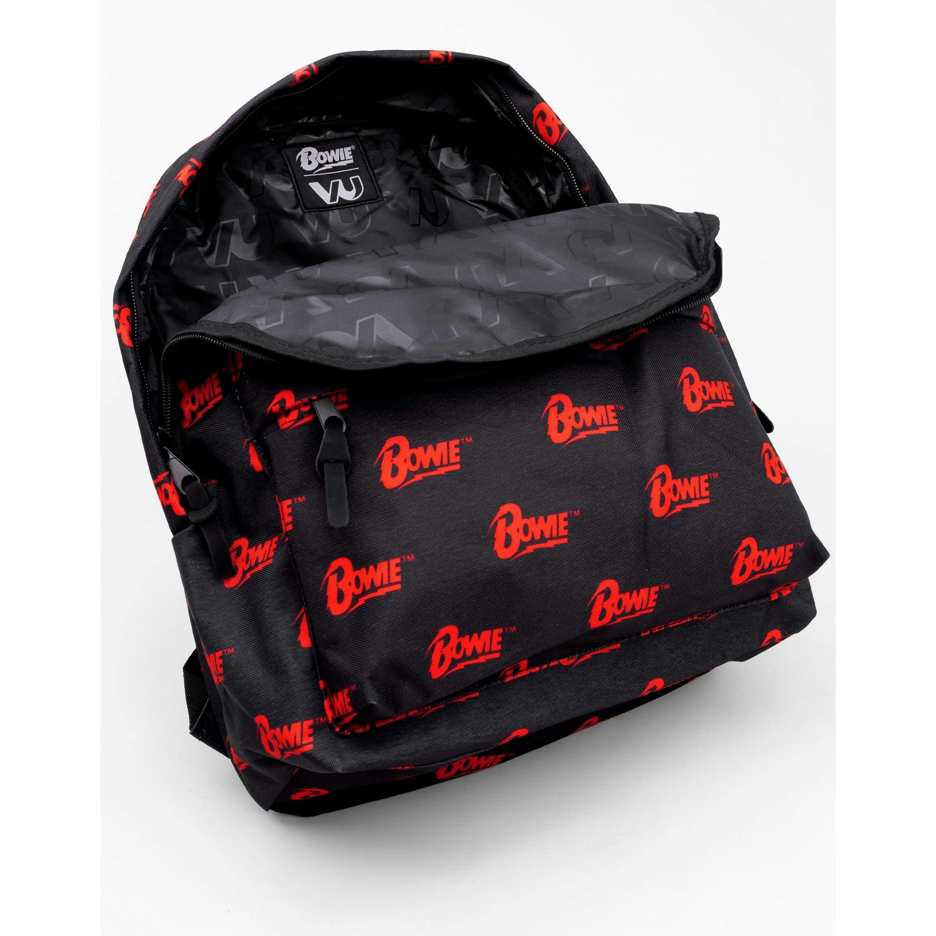 David Bowie Unisex Black Logo Backpack (One Size) by Vanilla Underground , view 4 of 6