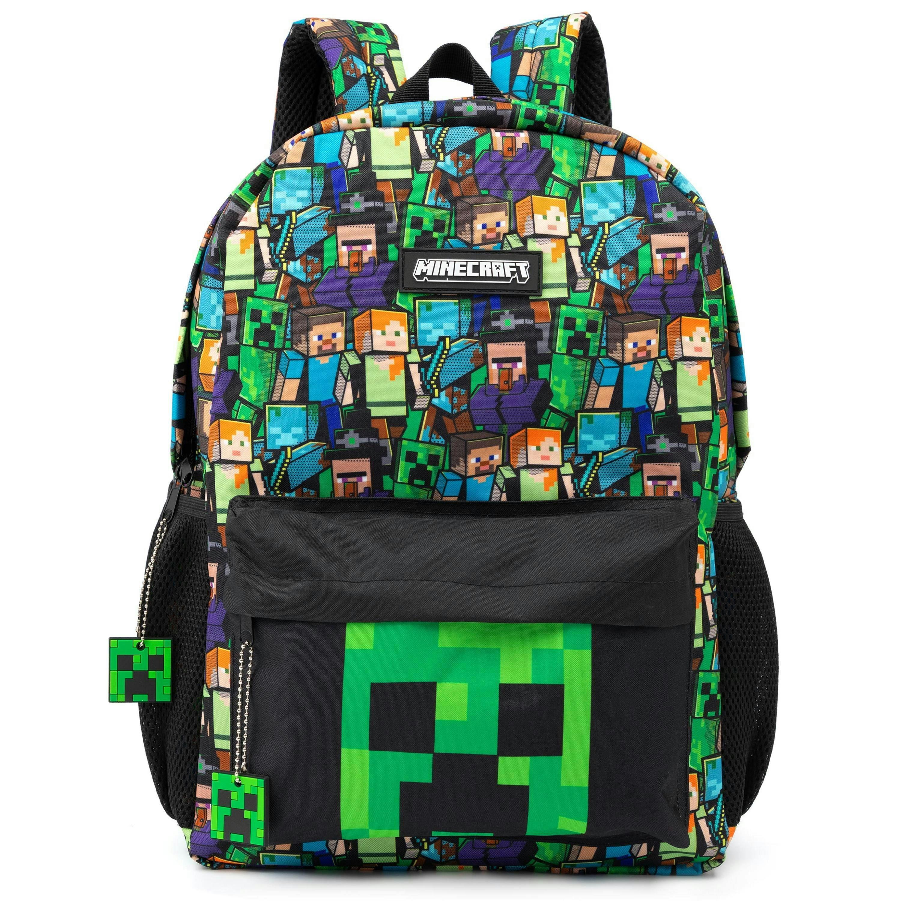 Minecraft Boys Black Creeper & Zombie All-Over Print Backpack (One Size) by Vanilla Underground , view 1 of 6