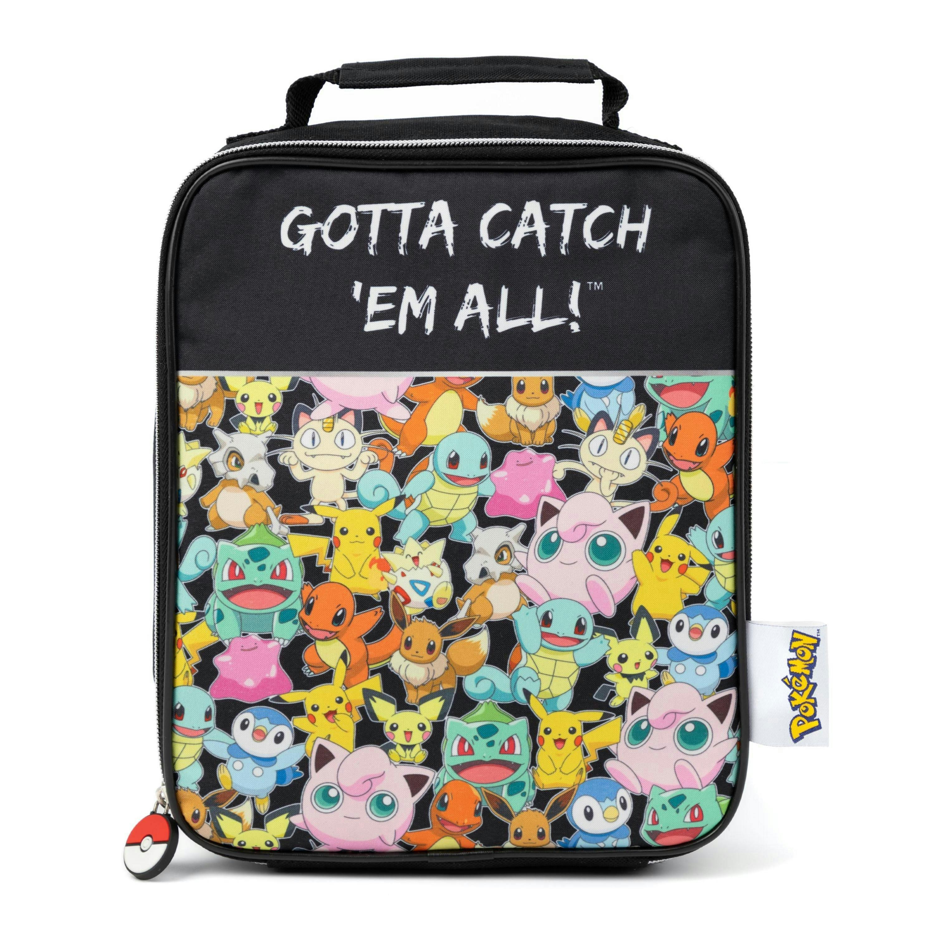 Pokemon Unisex Kids Black Character Zip Lunch Bag (One Size) by Vanilla Underground , view 3 of 6