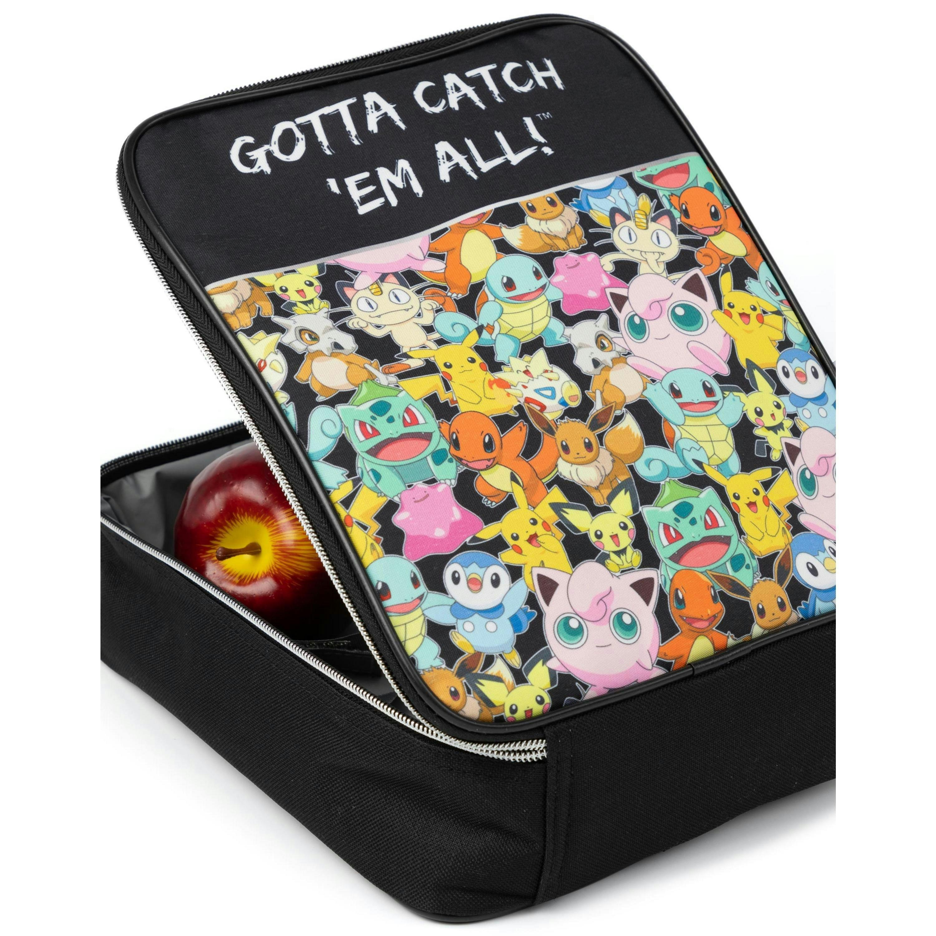 Pokemon Unisex Kids Black Character Zip Lunch Bag (One Size) by Vanilla Underground , view 4 of 6