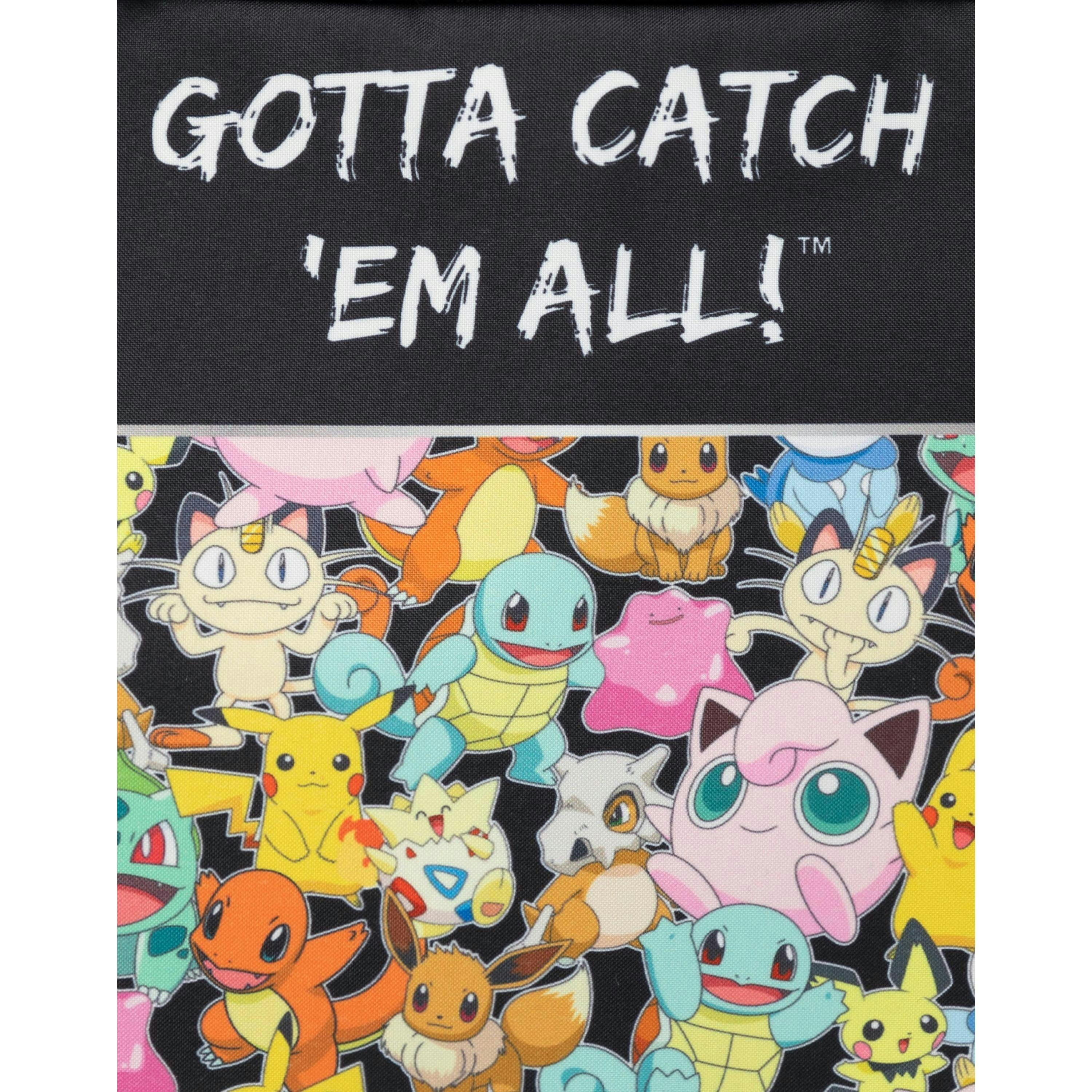 Pokemon Unisex Kids Black Character Zip Lunch Bag (One Size) by Vanilla Underground , view 5 of 6