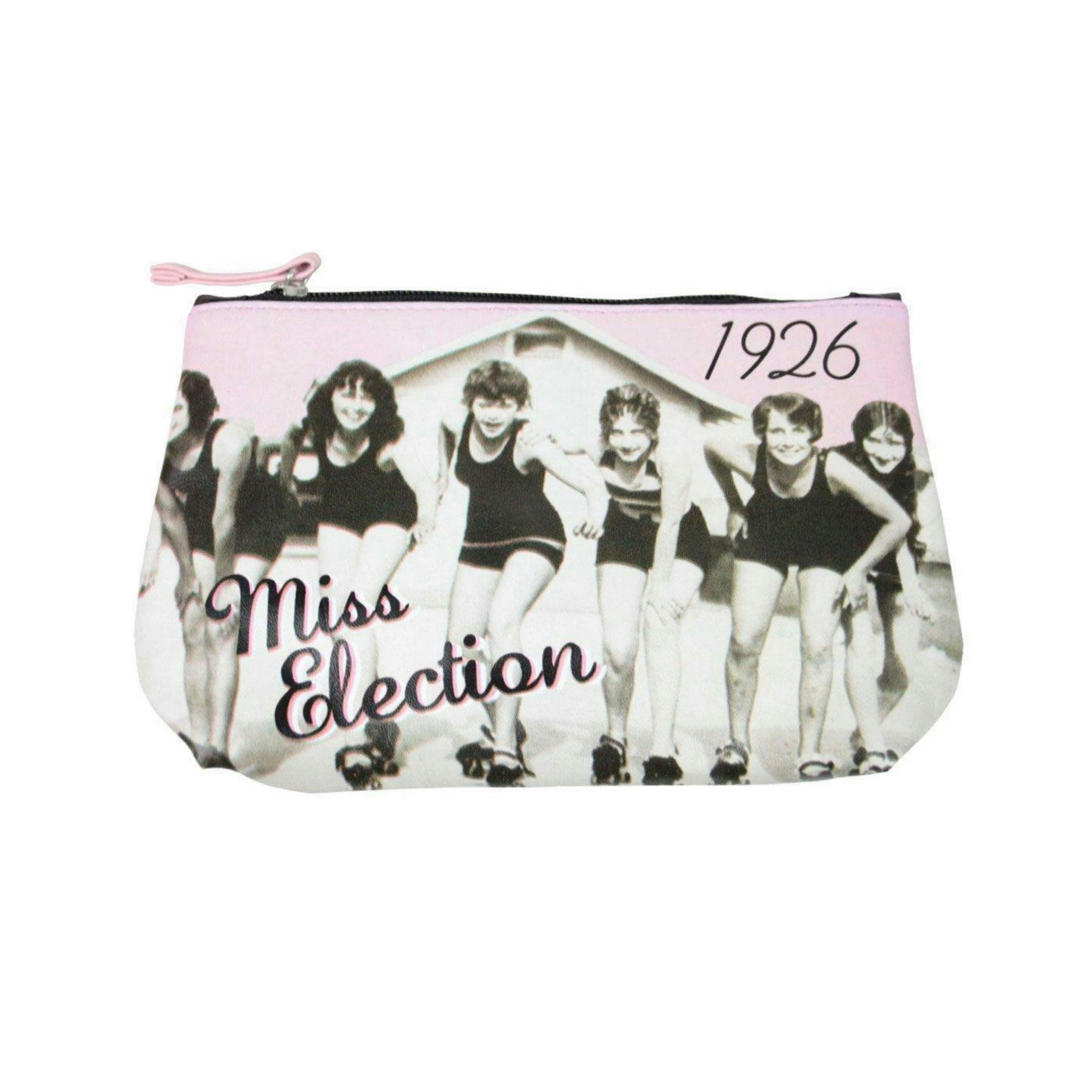 Miss Election Womens Pink Womens Group Graphic Makeup Bag (One Size) by Vanilla Underground , view 1 of 3