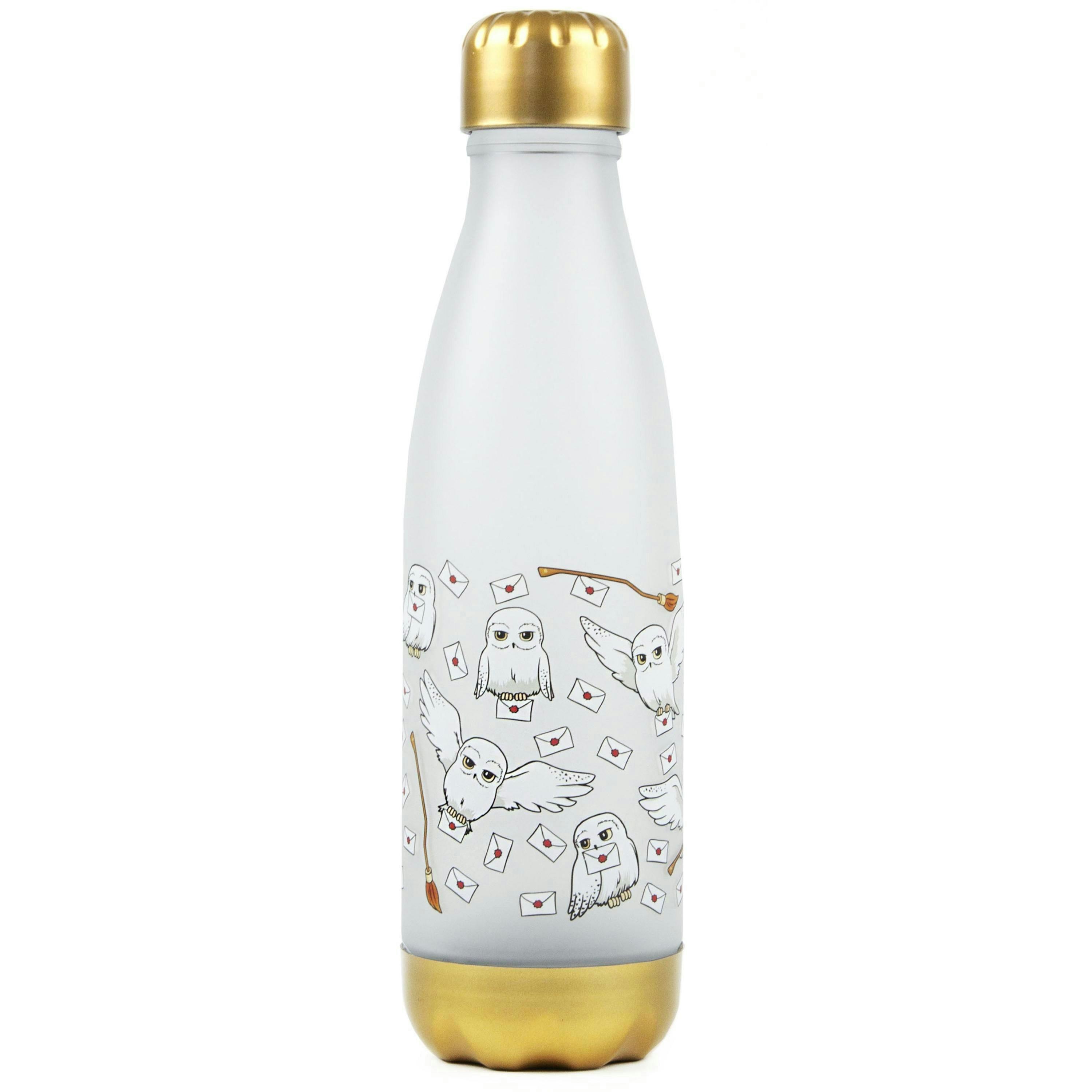 Harry Potter Unisex Silver Hedwig With Letters All Over Print Screw Water Bottle (One Size) by Vanilla Underground , view 1 of 3