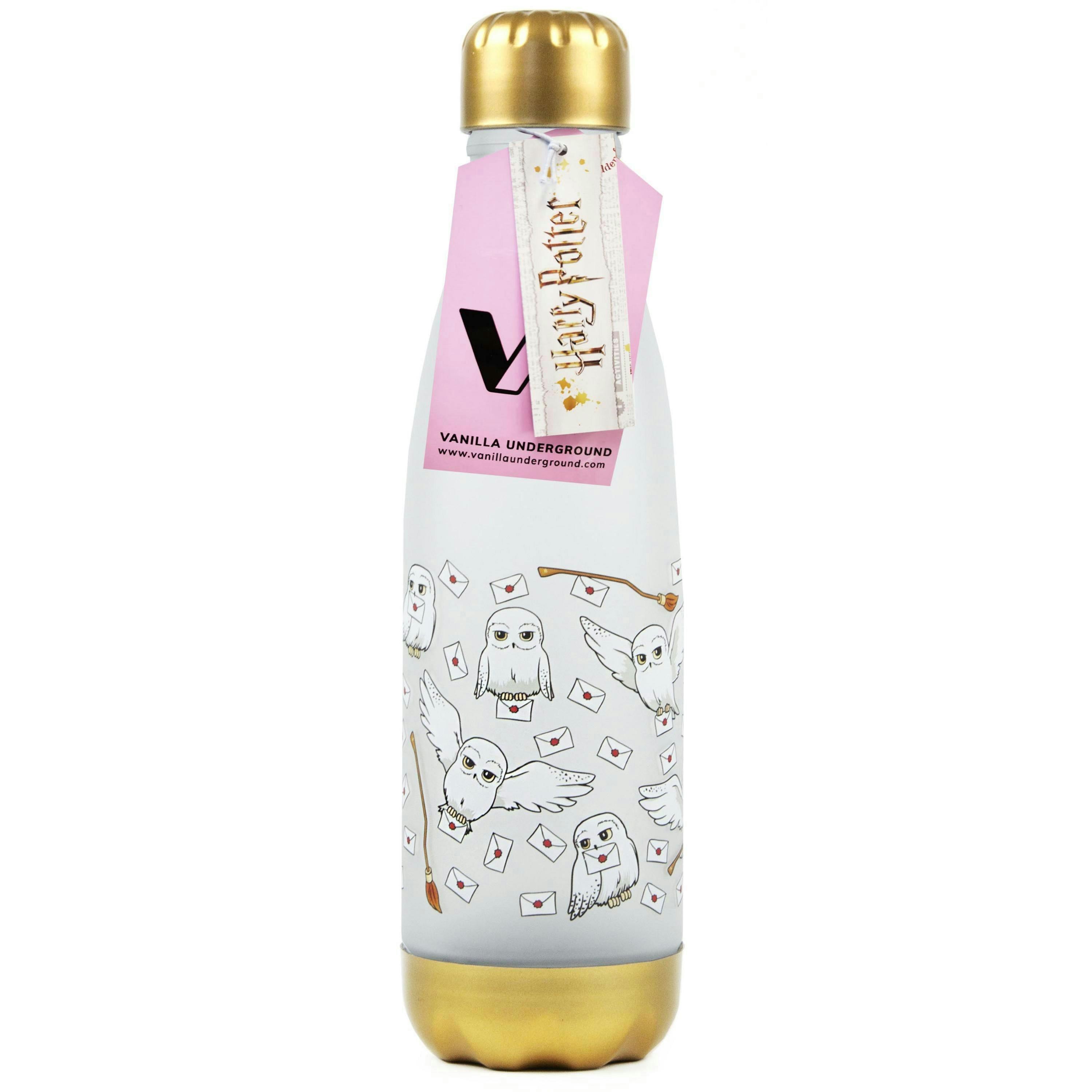 Harry Potter Unisex Silver Hedwig With Letters All Over Print Screw Water Bottle (One Size) by Vanilla Underground , view 2 of 3