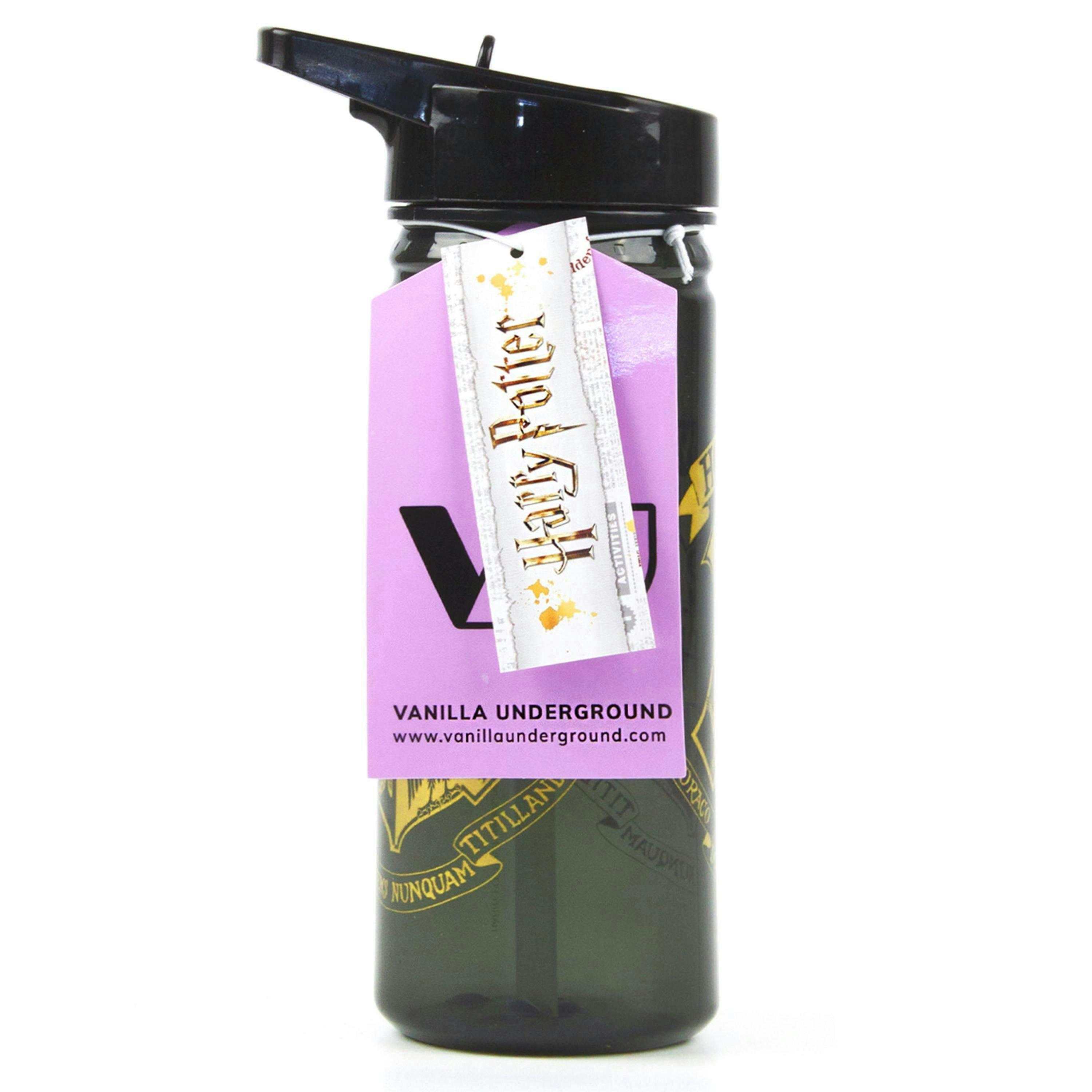 Harry Potter Unisex Kids Black Hogwarts Crest Print Straw Water Bottle (One Size) by Vanilla Underground , view 4 of 4