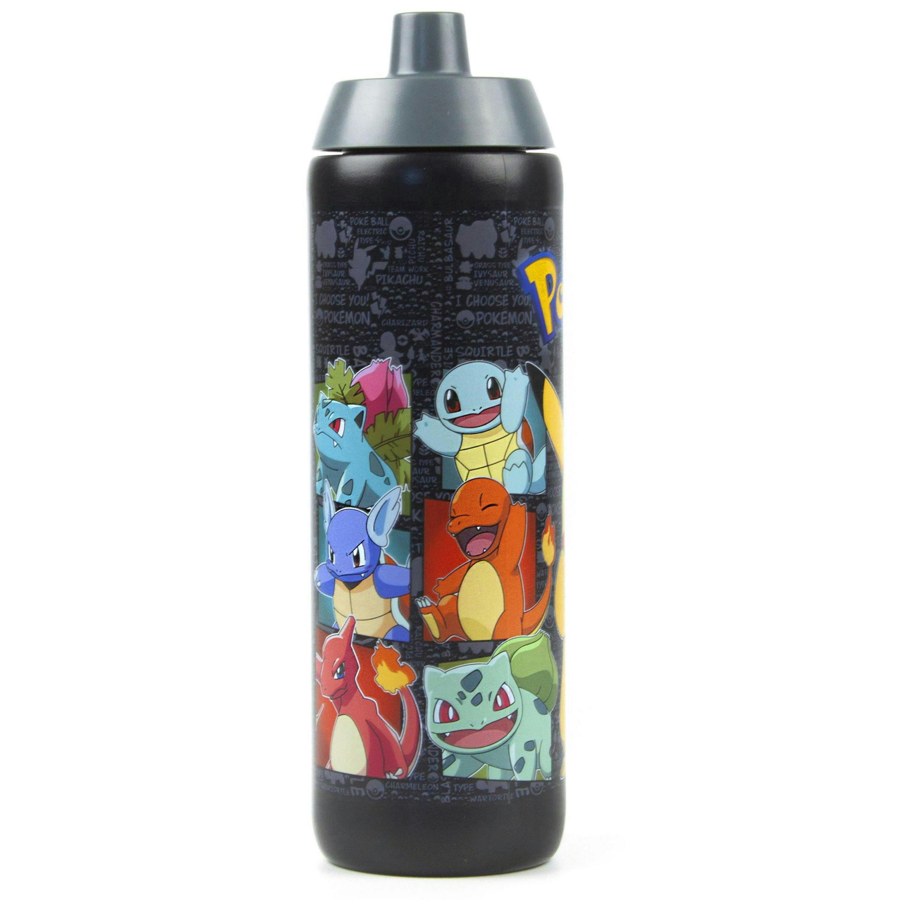 Pokemon Unisex Kids Black Pikachu Screw Water Bottle (One Size) by Vanilla Underground , view 3 of 5