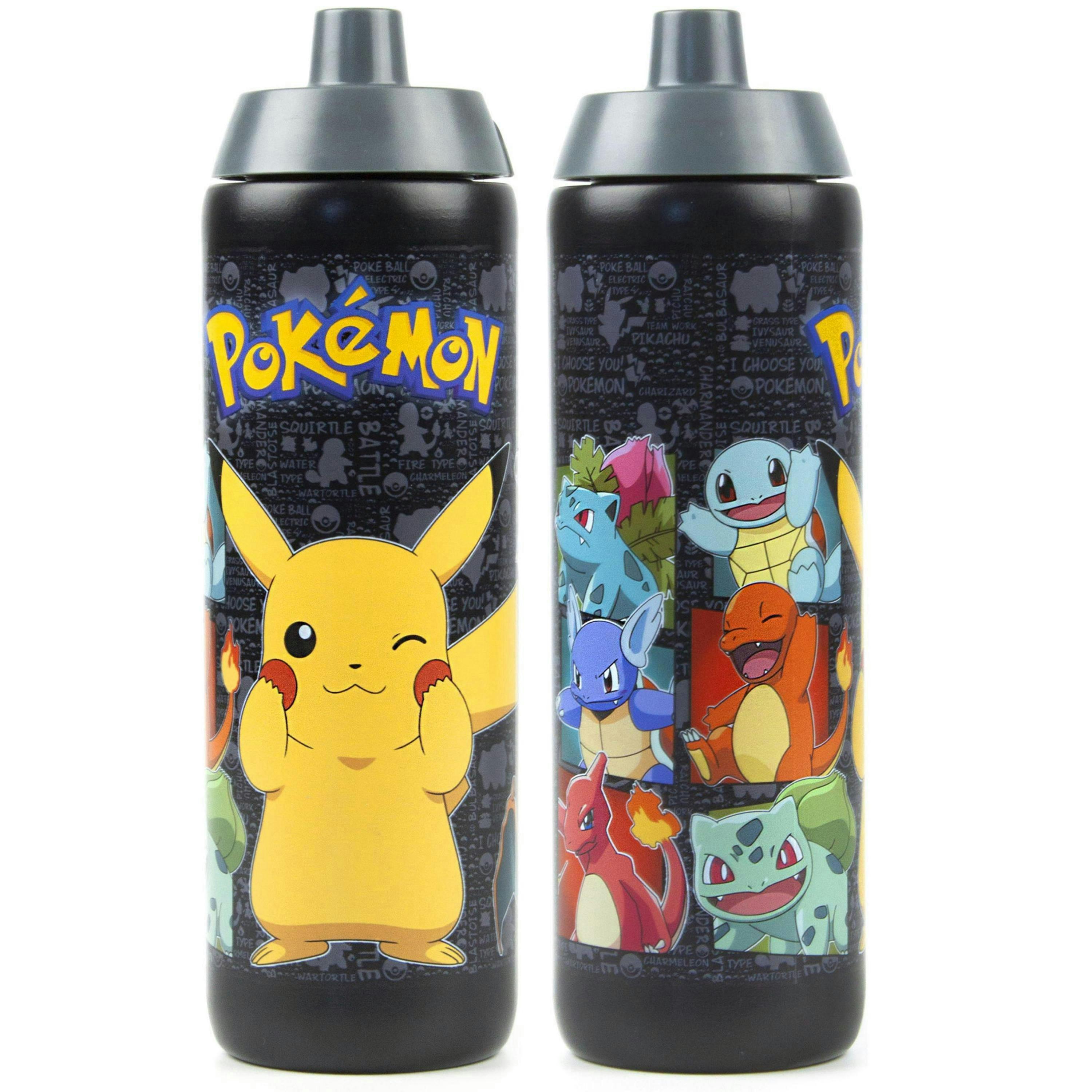 Pokemon Unisex Kids Black Pikachu Screw Water Bottle (One Size) by Vanilla Underground , view 4 of 5