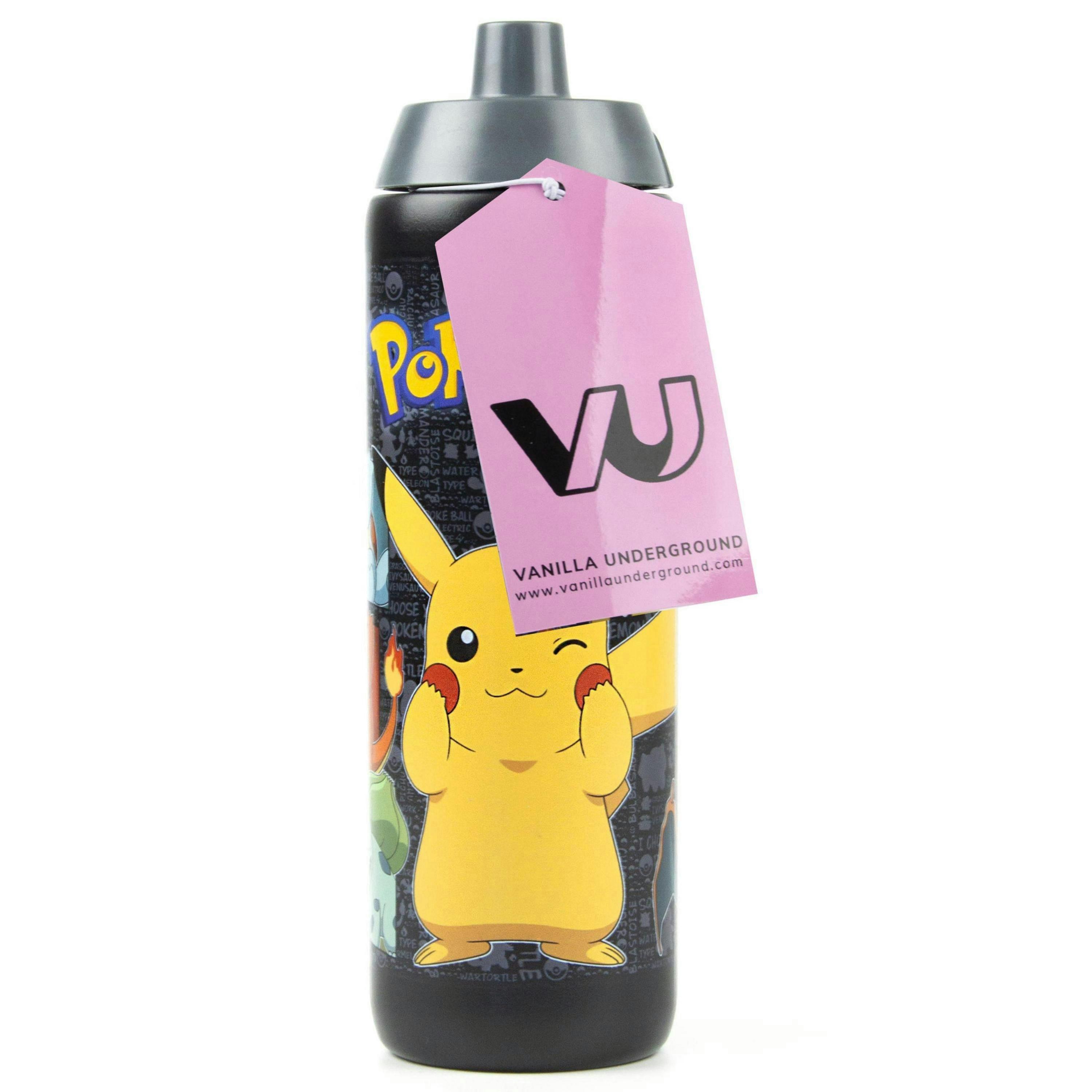 Pokemon Unisex Kids Black Pikachu Screw Water Bottle (One Size) by Vanilla Underground , view 5 of 5