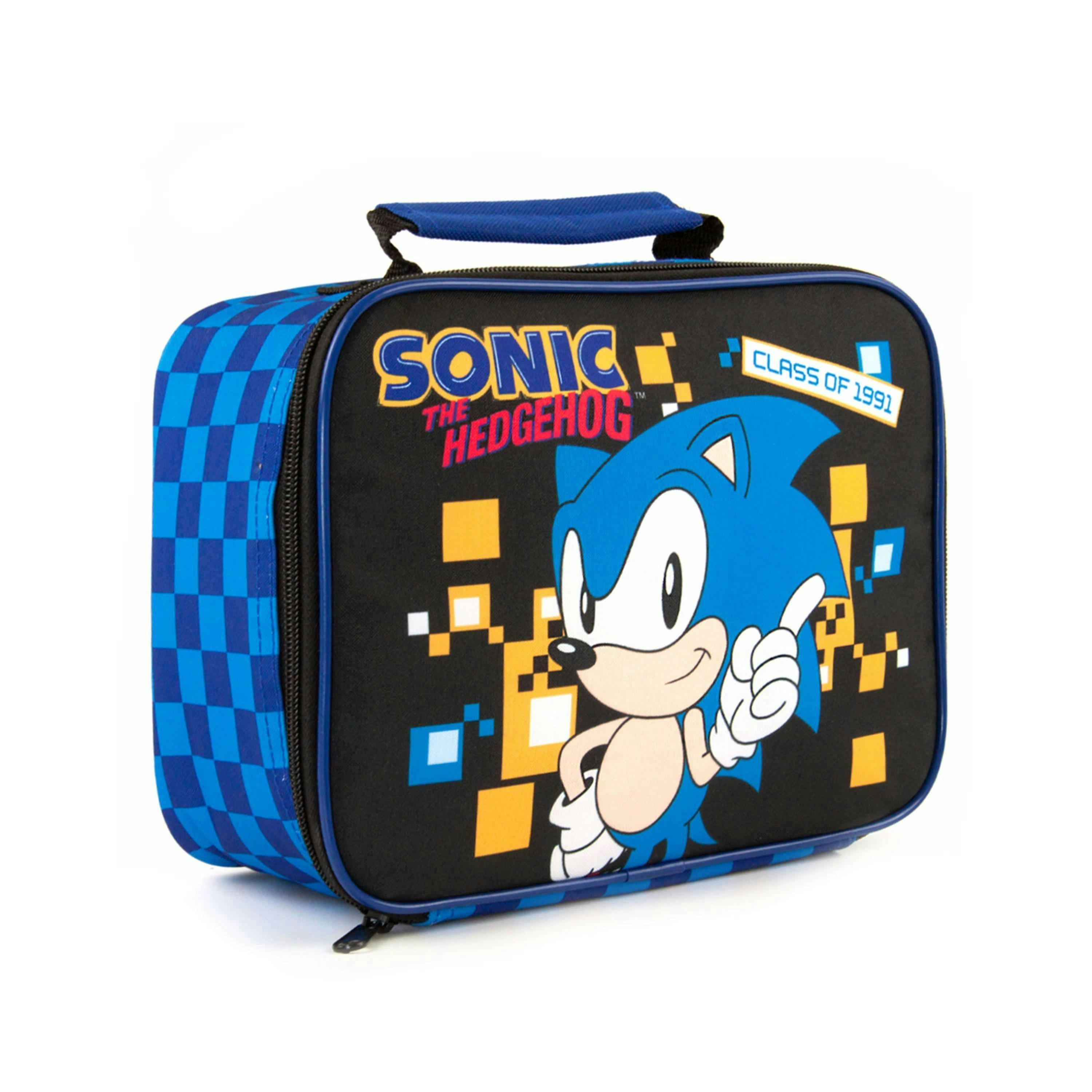 Sonic the Hedgehog Boys Black Zip Lunch Bag (One Size) by Vanilla Underground , view 1 of 5
