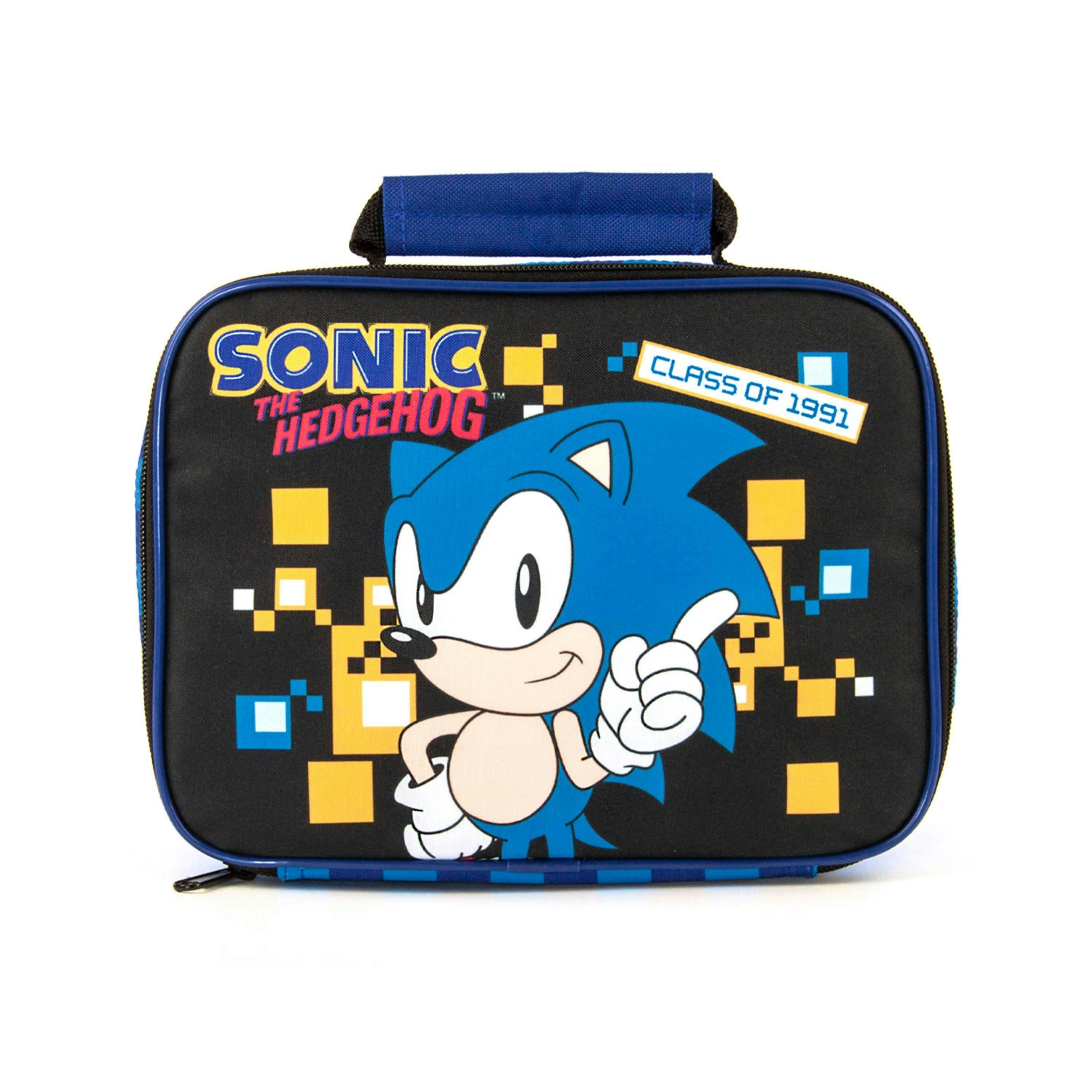 Sonic the Hedgehog Boys Black Zip Lunch Bag (One Size) by Vanilla Underground , view 4 of 5
