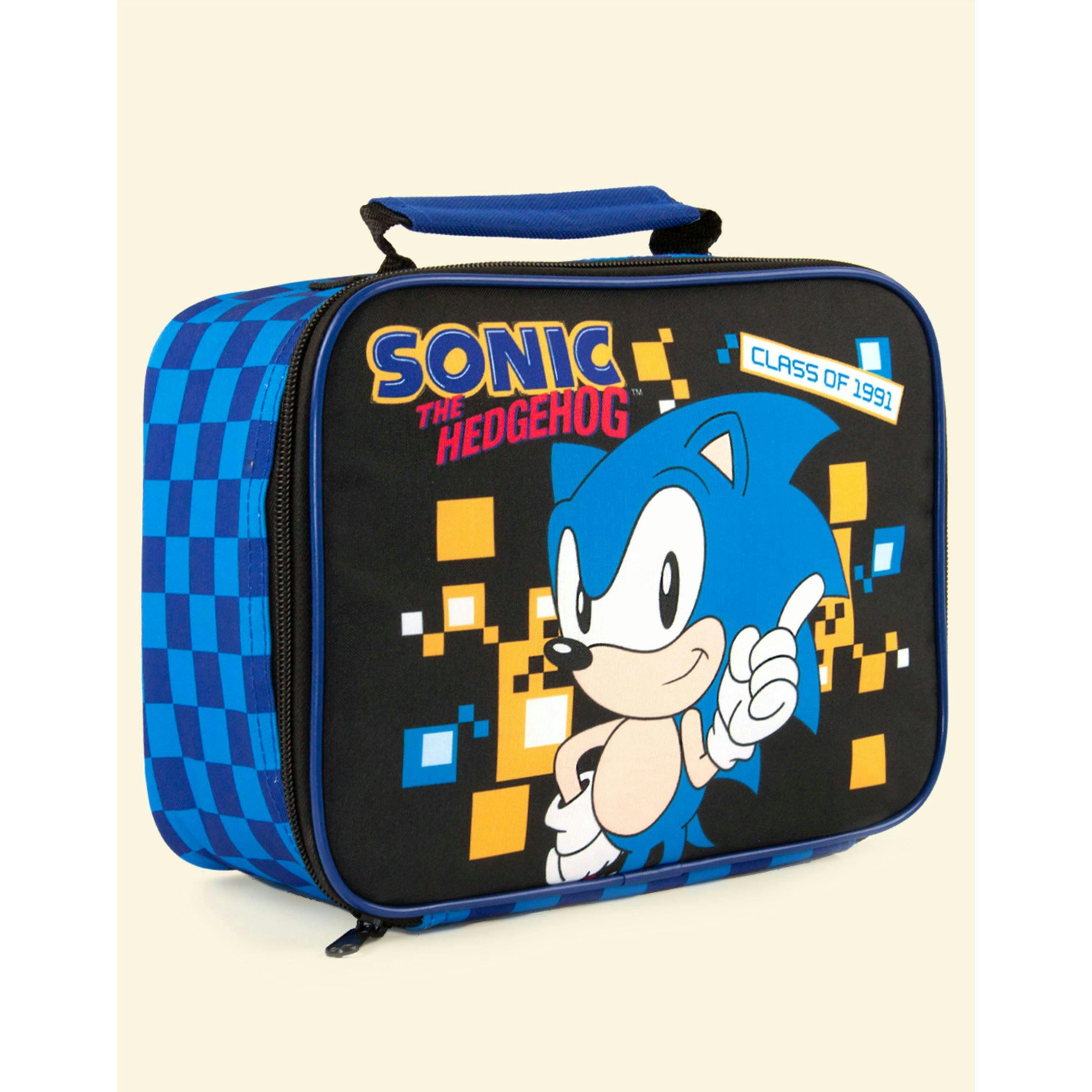 Sonic the Hedgehog Boys Black Zip Lunch Bag (One Size) by Vanilla Underground , view 5 of 5