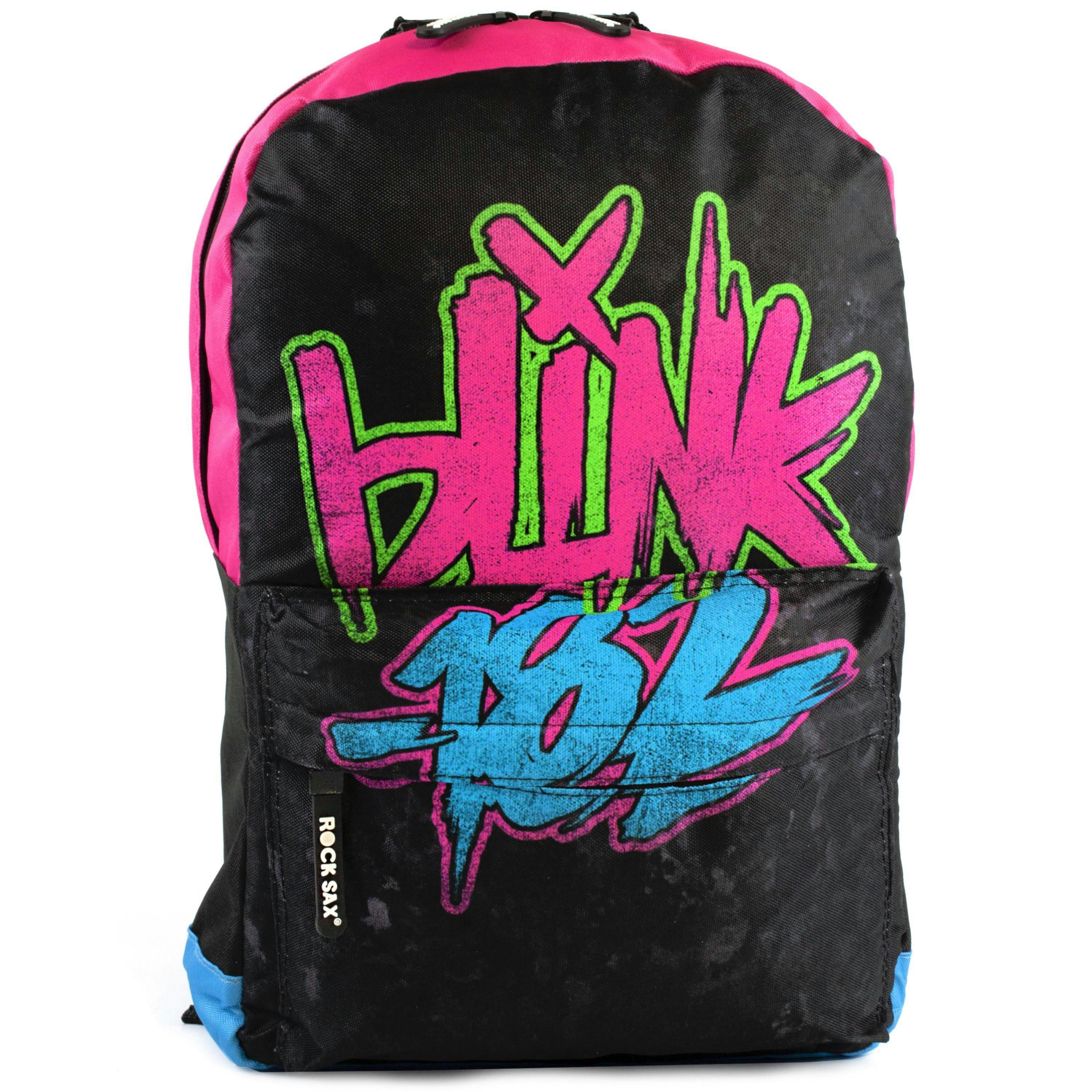 Rock Sax Unisex Black Blink 182 Backpack (One Size) by Vanilla Underground , view 2 of 3