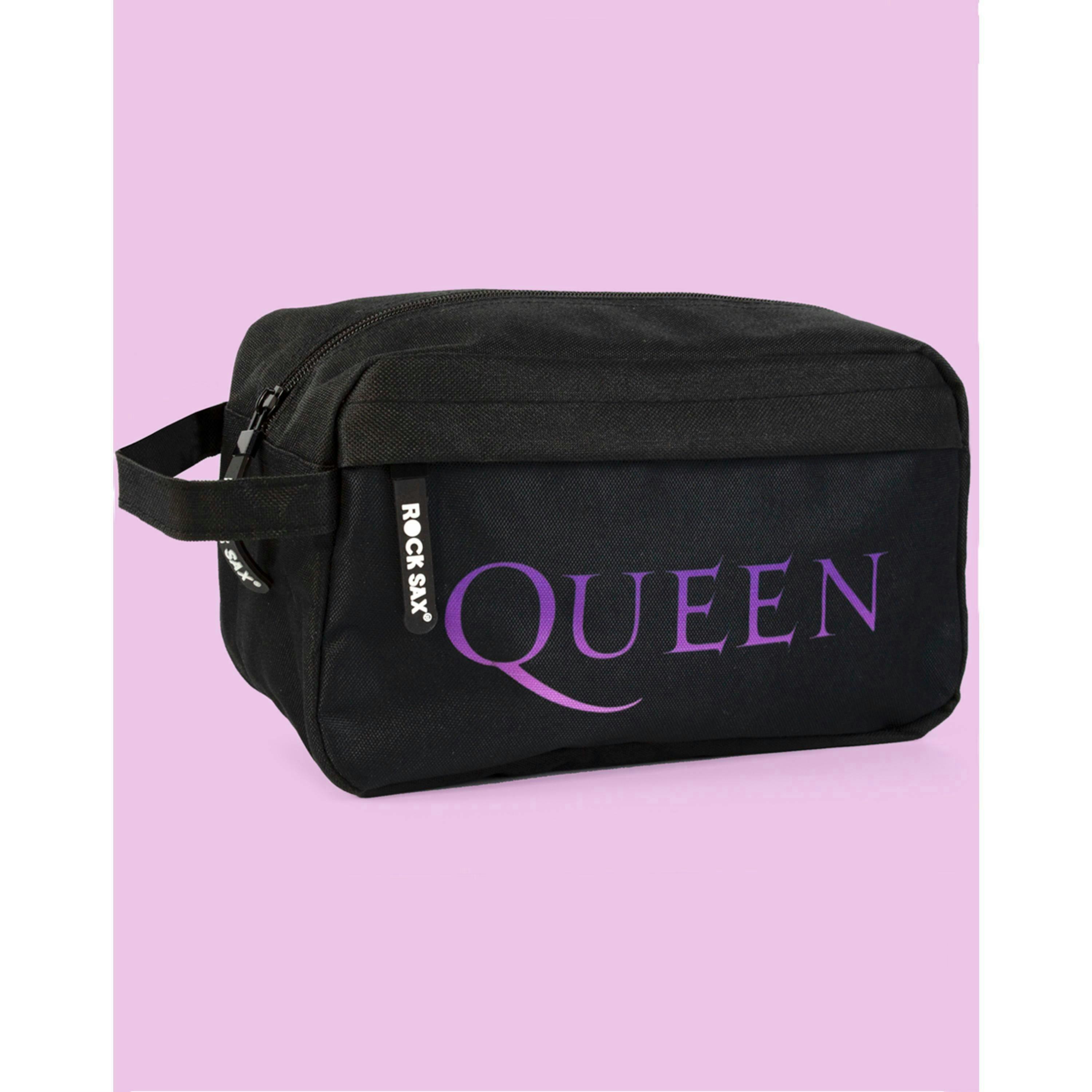 Rock Sax Unisex Black Queen Band Logo Wash and Toiletry Bag (One Size) by Vanilla Underground , view 2 of 5