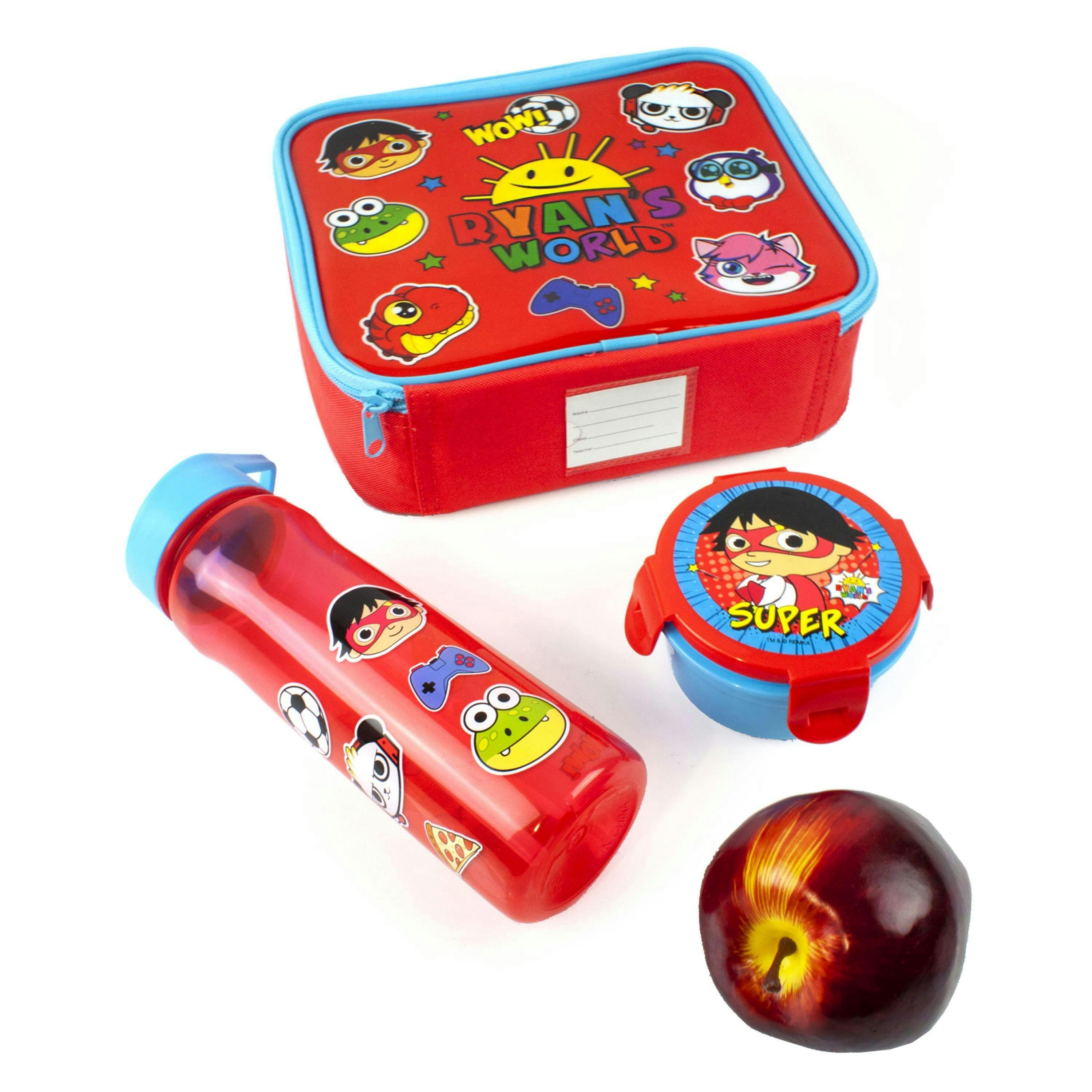 Ryans World Boys Red Lunch Bag Bottle and Snack Pot (One Size) by Vanilla Underground , view 3 of 6