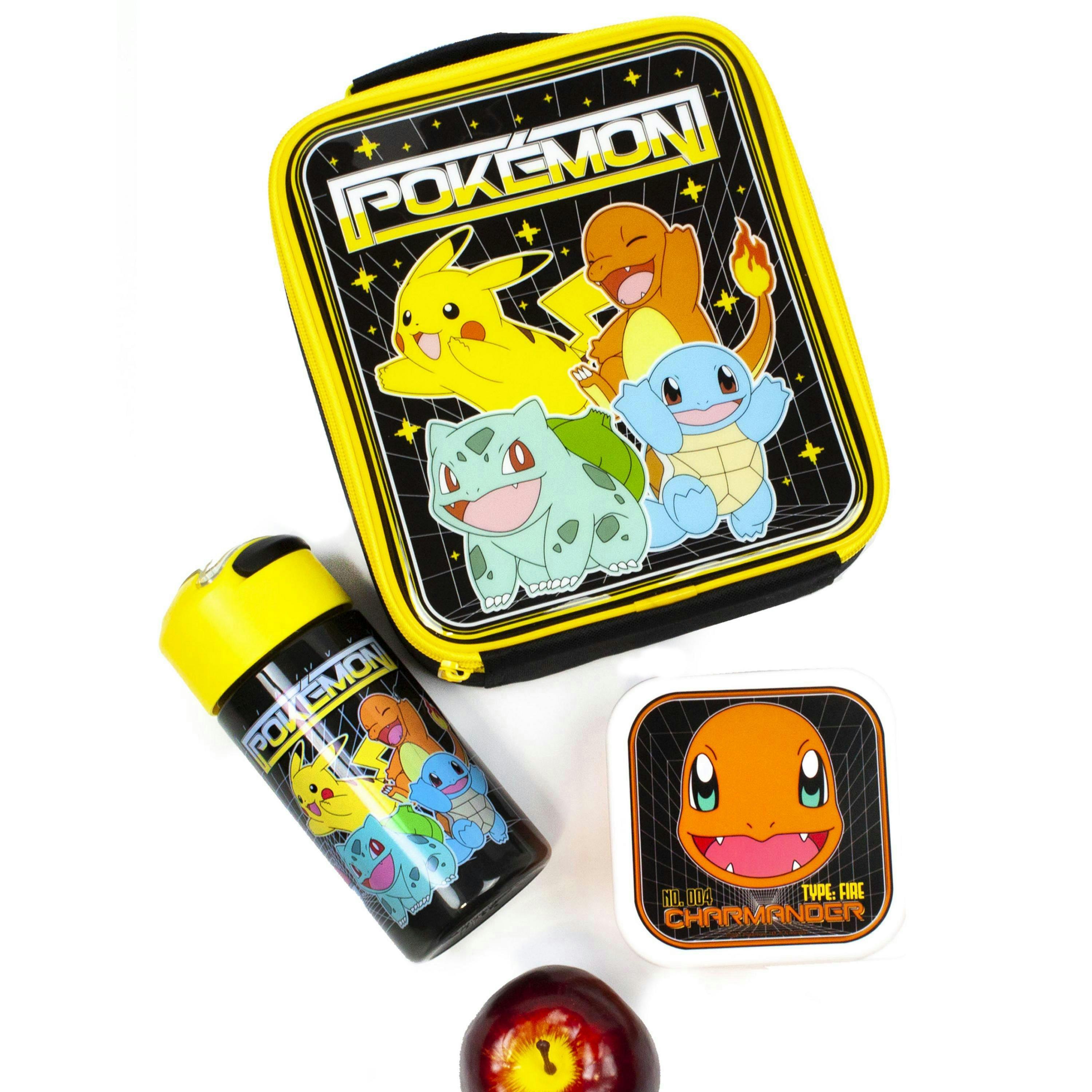 Pokemon Unisex Kids Multicoloured Pikachu & Squirtle Lunch Bag, Lunch Box and Bottle Set (One Size) by Vanilla Underground , view 2 of 6