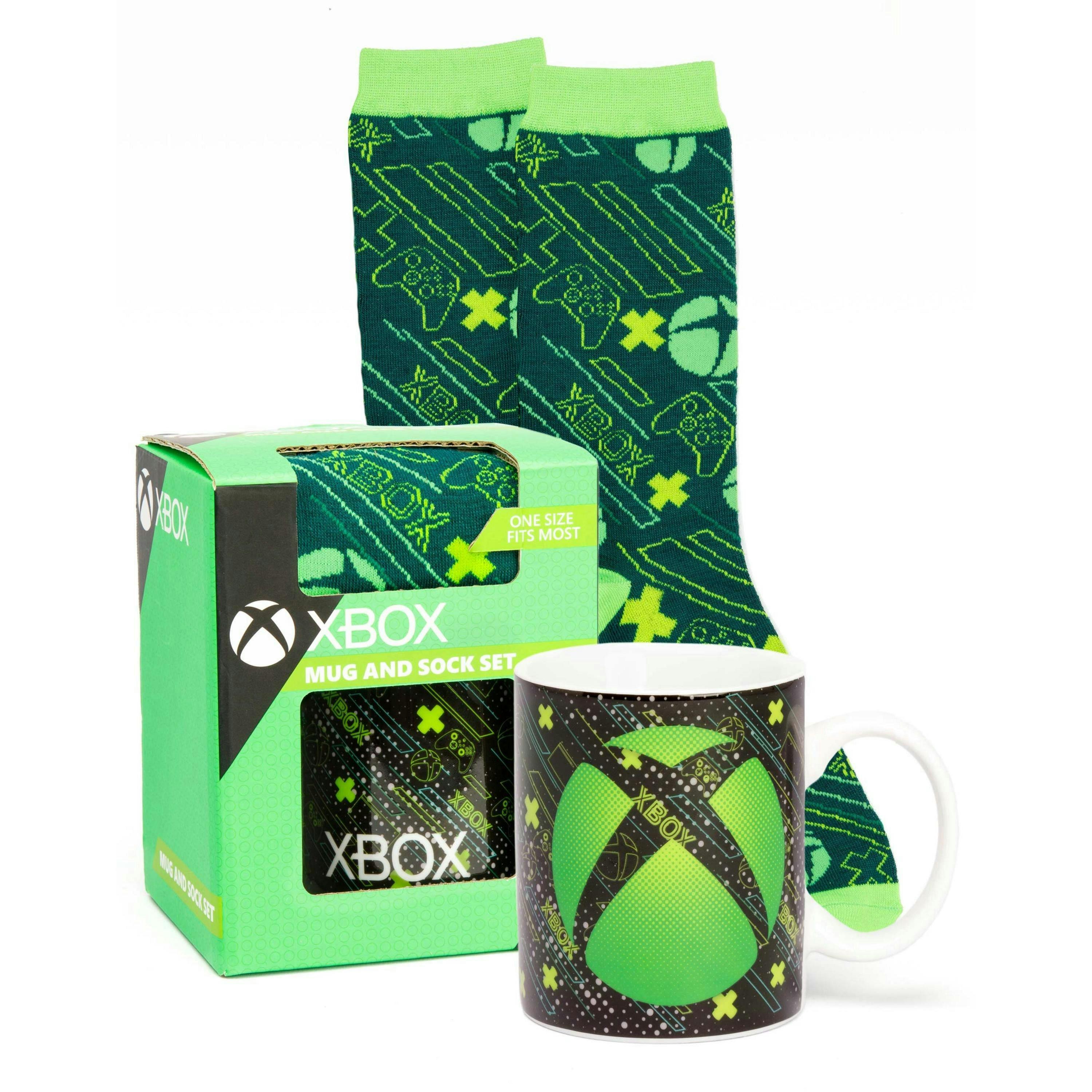 Xbox Mens Black Logo Mug and Sock Gift Set (One Size) [dis] by Vanilla Underground , view 1 of 5
