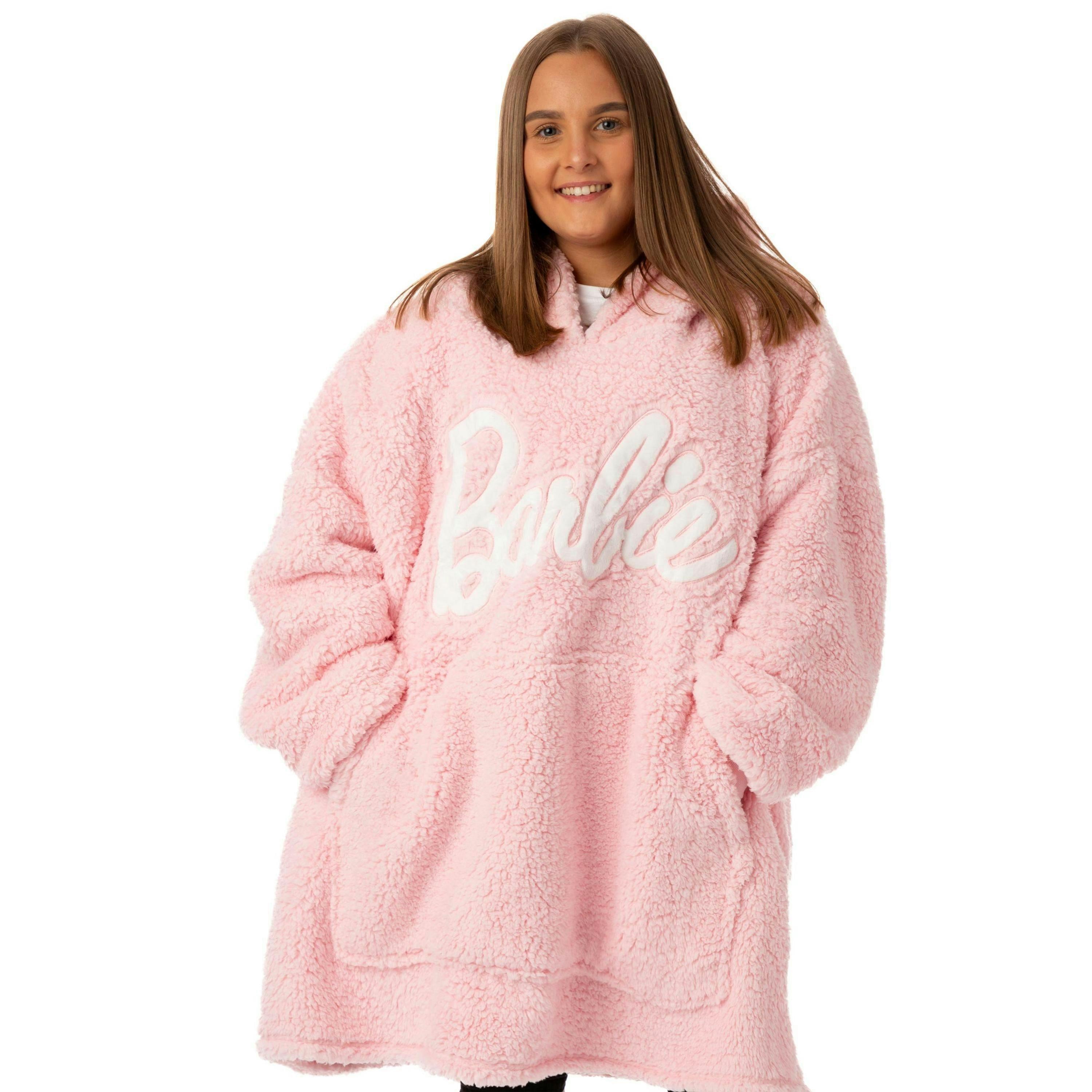 Barbie Womens Pink Blanket Hoodie (One Size) by Vanilla Underground , view 5 of 6