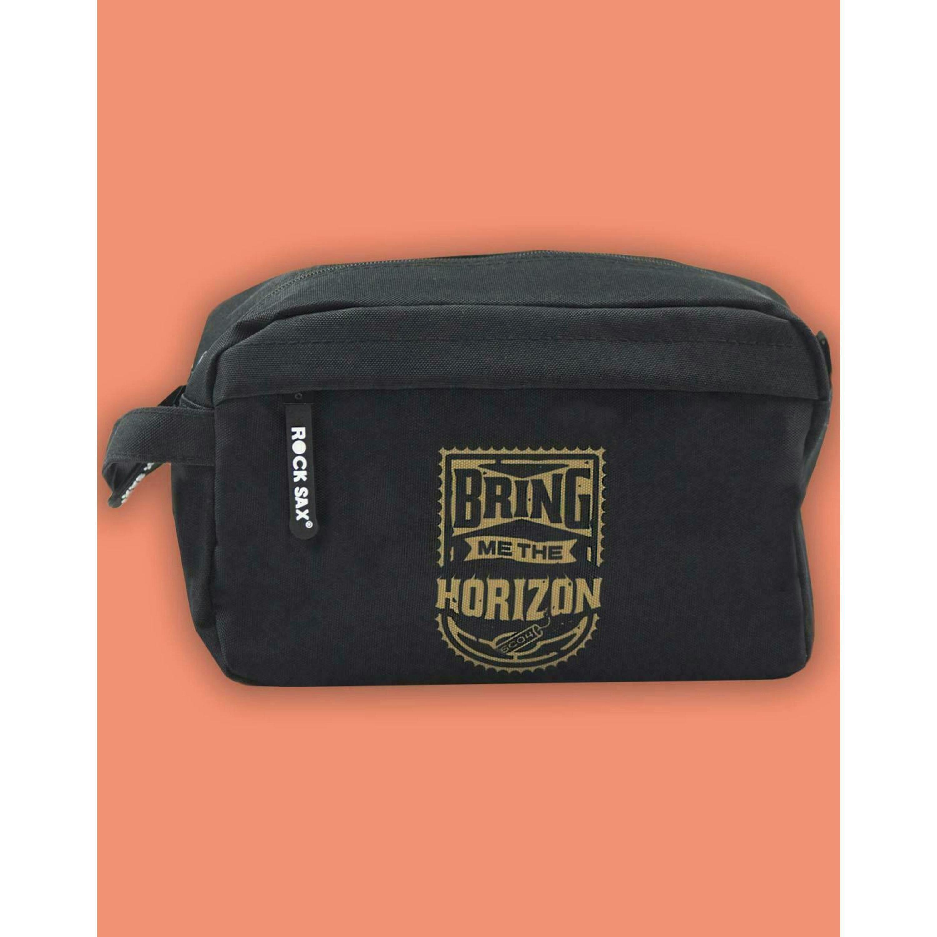 Rock Sax Unisex Black Bring Me The Horizon Wash and Toiletry Bag (One Size) by Vanilla Underground , view 2 of 4